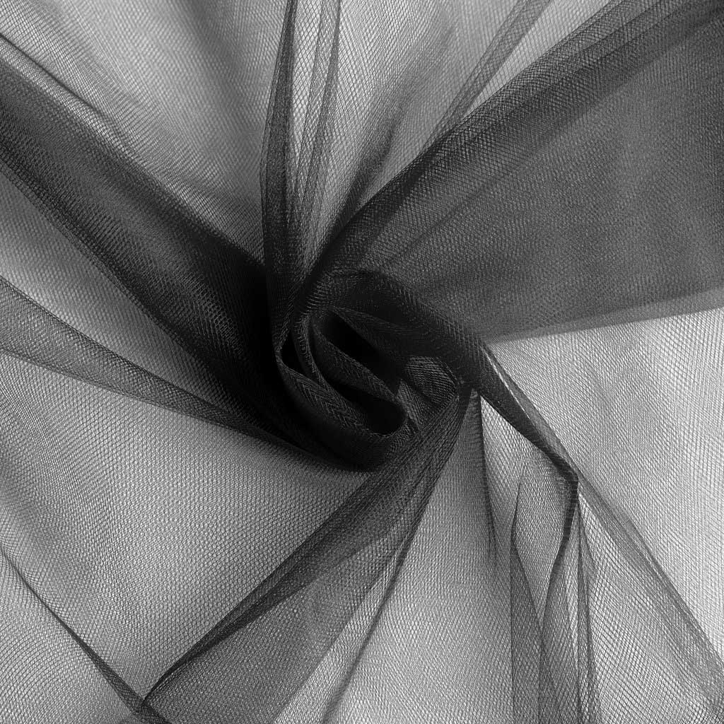 Small Soft Tulle Fabric Roll - Black (15cmx22m) - Image 2