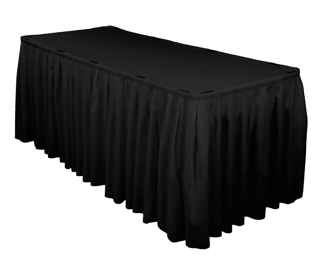 Table Skirting + BONUS Skirting Clips - Black (3.7m)