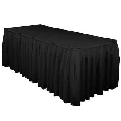 Table Skirting + BONUS Skirting Clips - Black (5.2m)