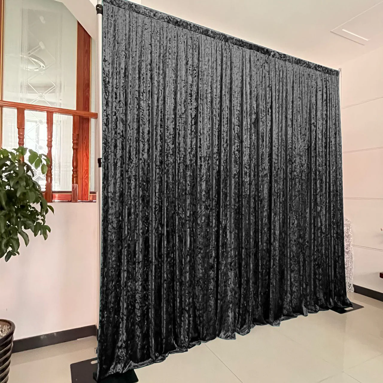 Velvet Backdrop Curtain - Black (3x3m) - Image 5