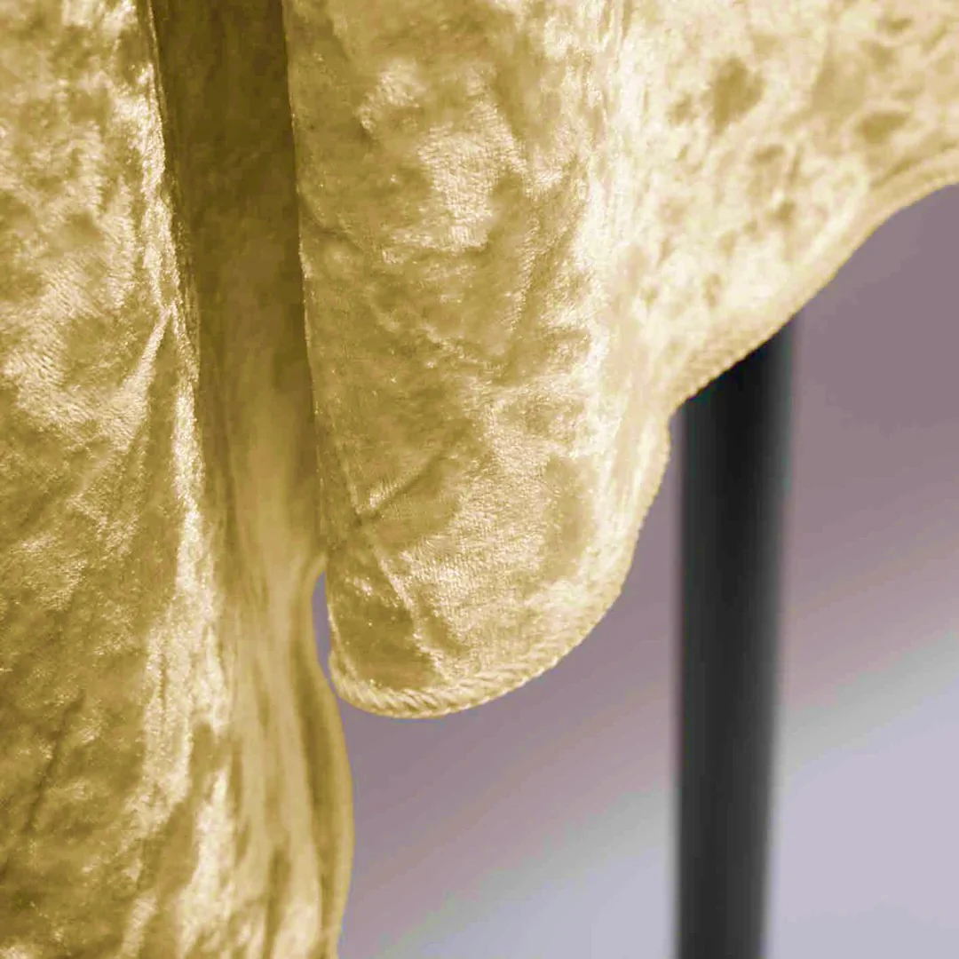 CLEARANCE Velvet Rectangle Tablecloth - Gold (153x259cm) - Image 4