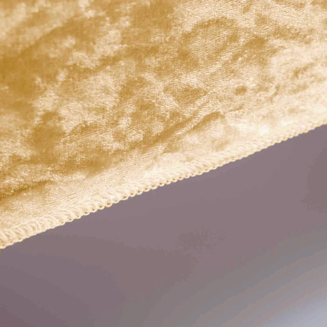 CLEARANCE Velvet Rectangle Tablecloth - Gold (153x259cm) - Image 5