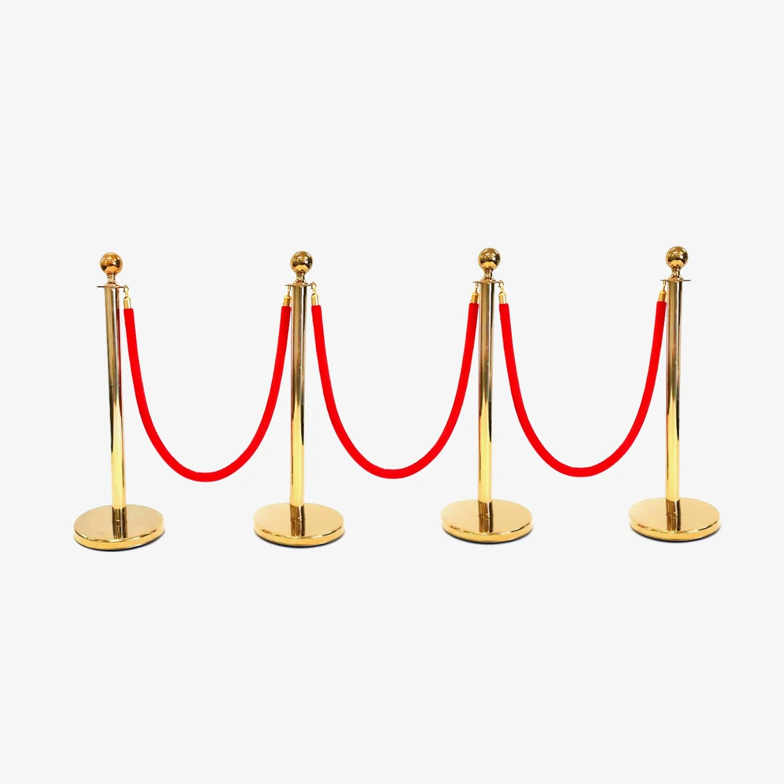Bollard / Stanchion Pole & Base - Gold - Image 3