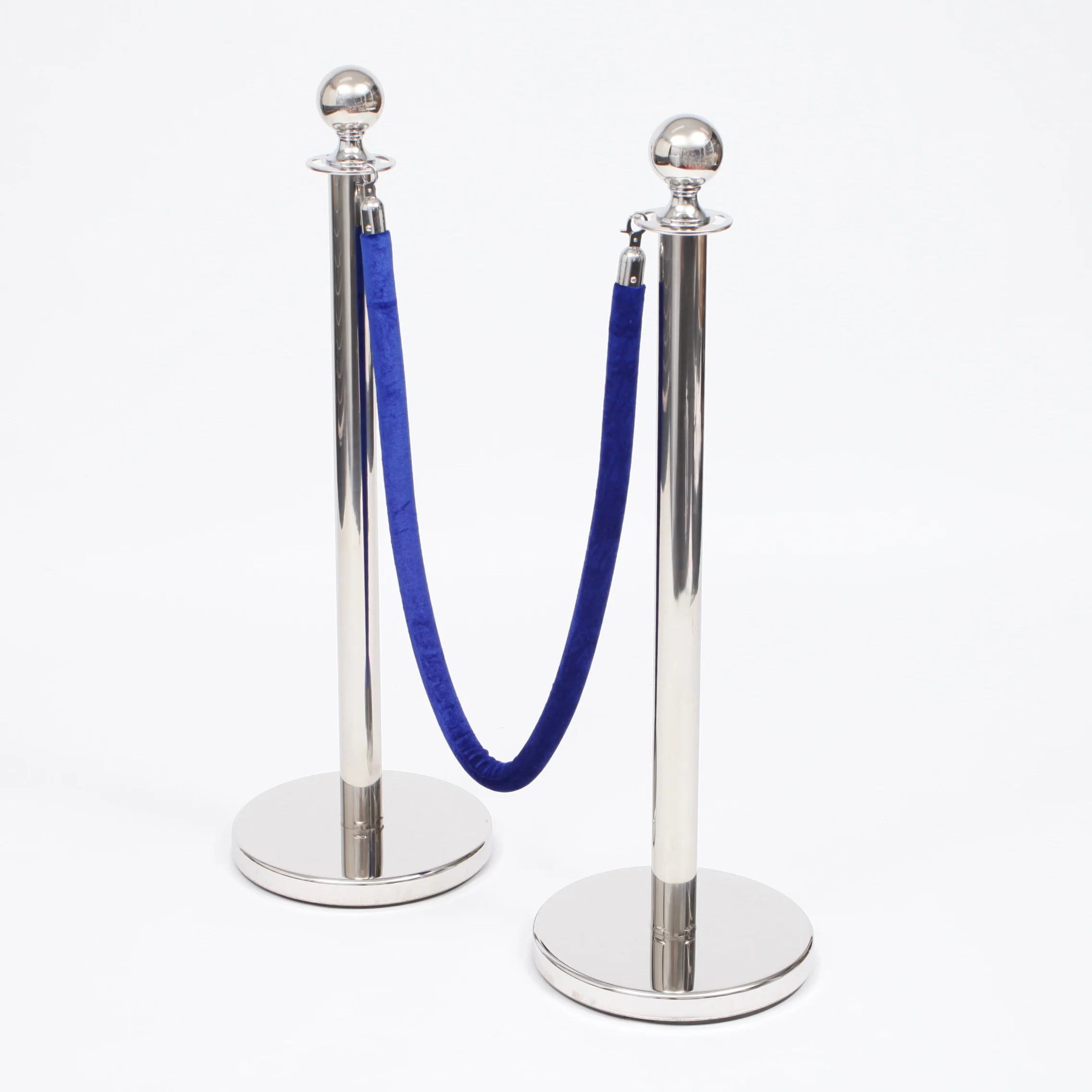 Bollard / Stanchion Pole & Base - Silver - Image 4