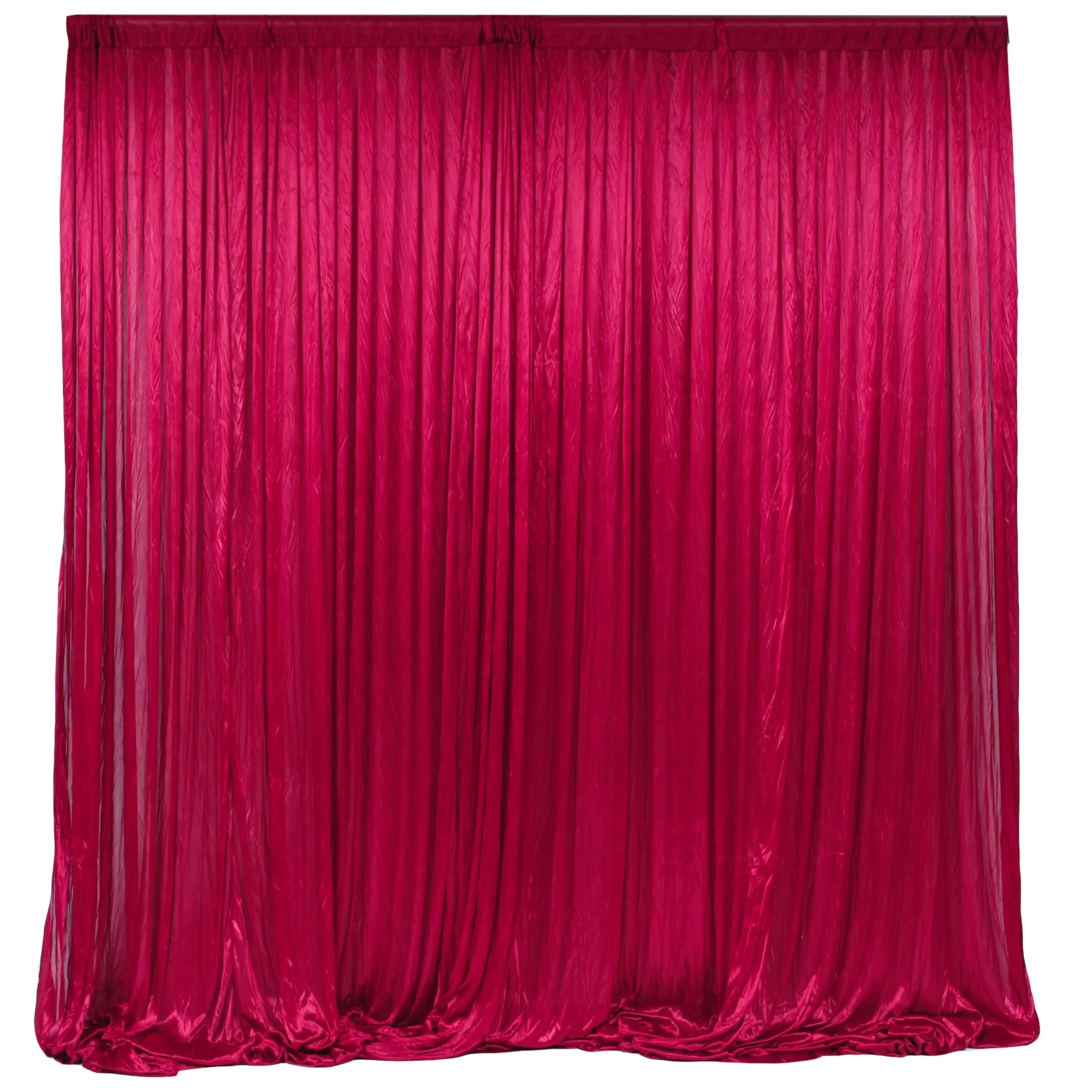 CLEARANCE Ice Silk Satin Backdrops - No Swag - Burgundy (3x3m)