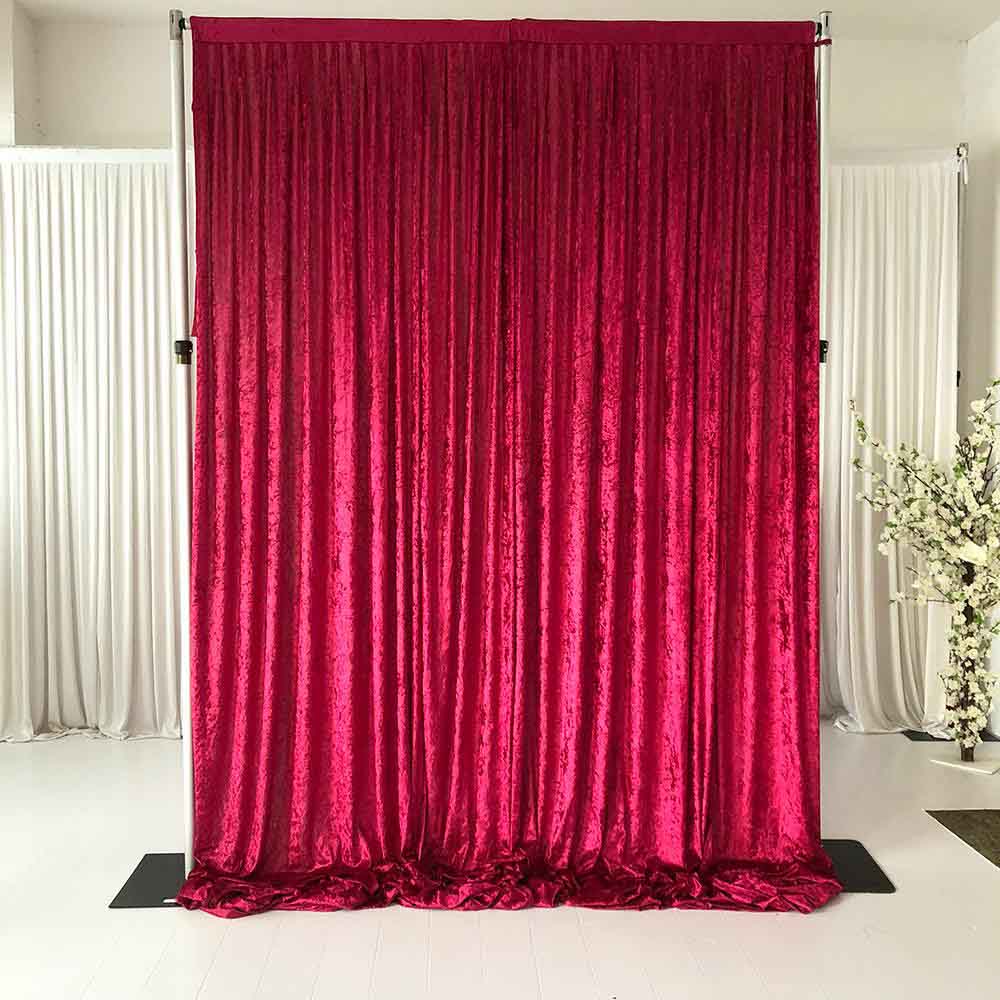 Velvet Backdrop Curtain - Burgundy (3x3m) - Image 6