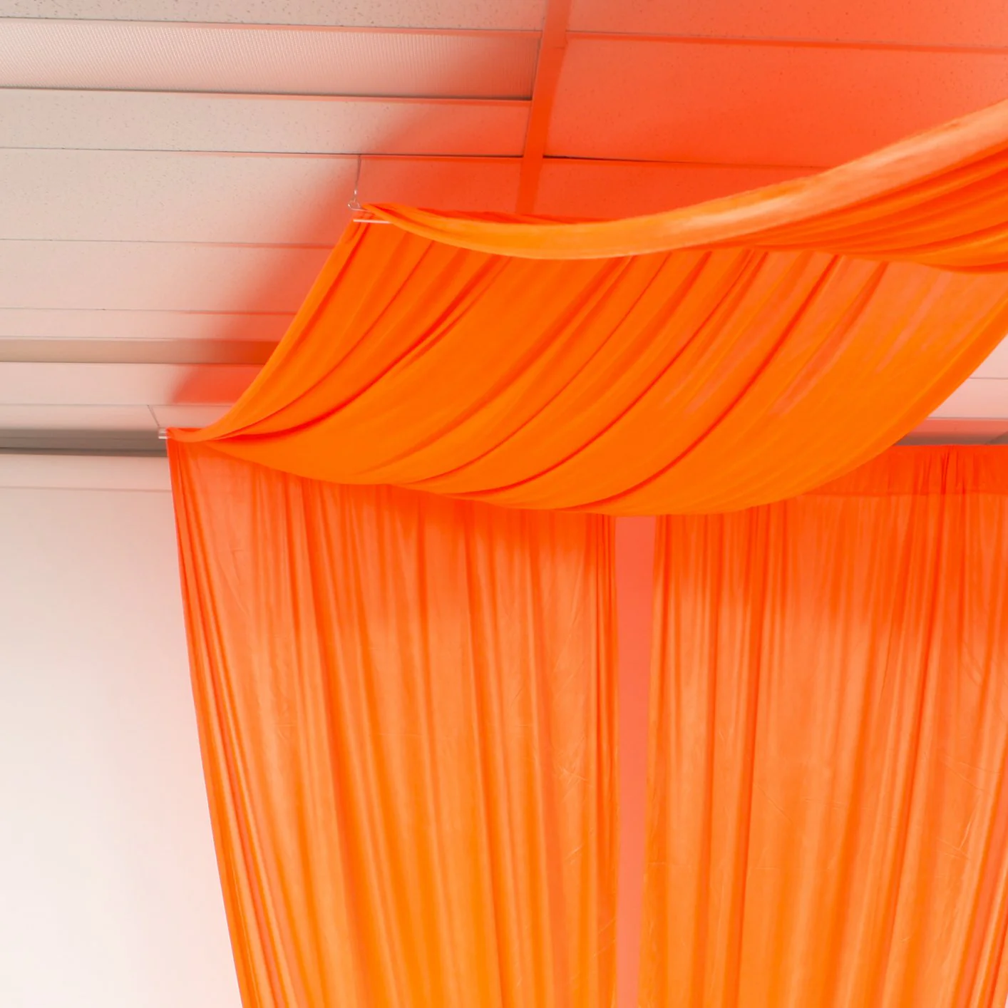Ceiling Drape Ice Silk Satin - Burgundy (10m) - Image 9