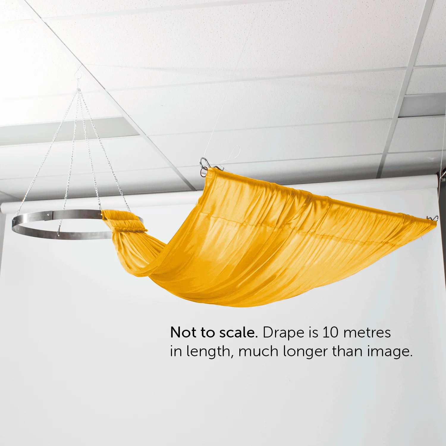 Ceiling Drape Ice Silk Satin - Gold (10m) - Image 3