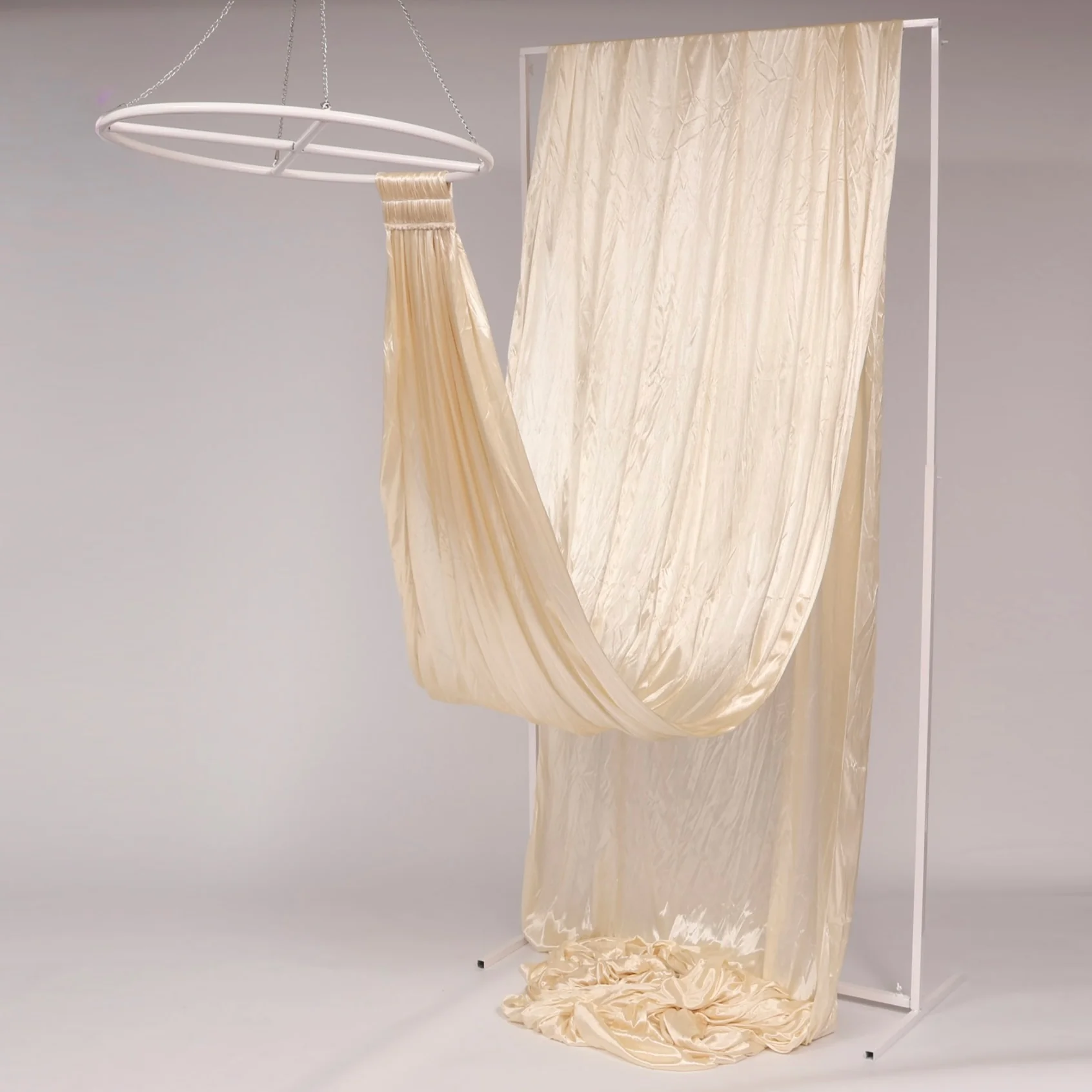 Ceiling Drape Ice Silk Satin - Ivory (10m) - Image 2