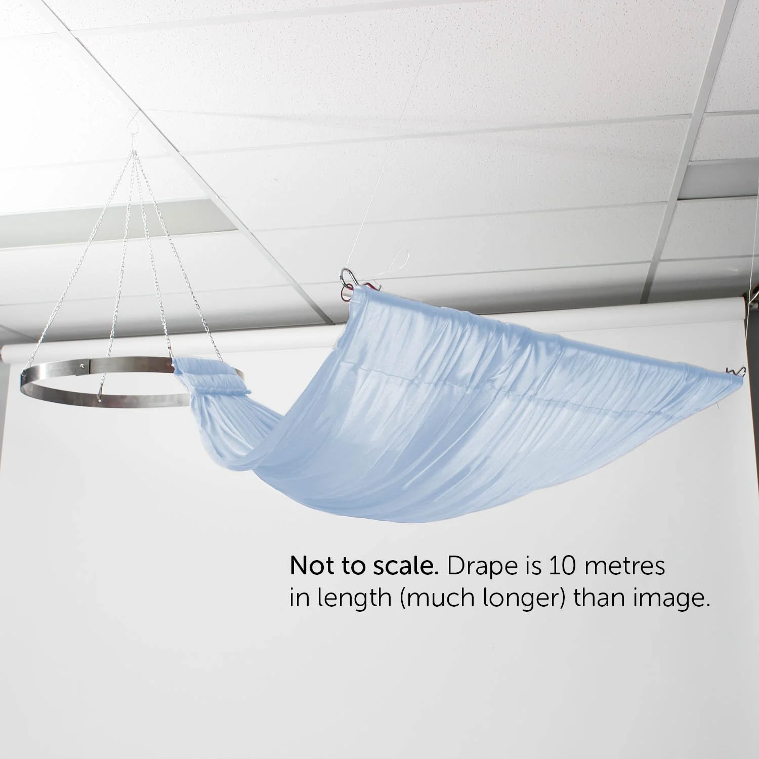 Ceiling Drape Ice Silk - Light Blue (10m) - Image 3