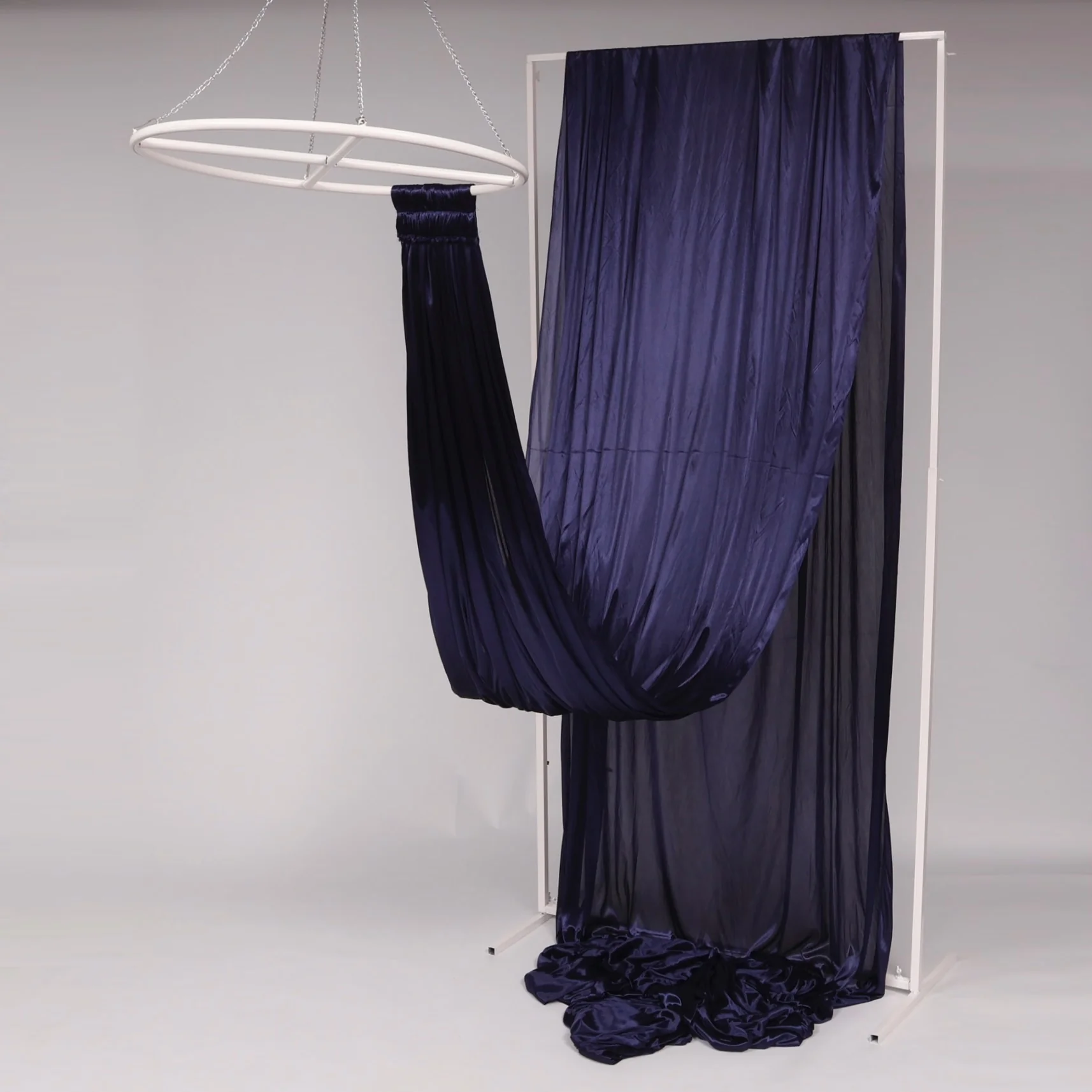 Ceiling Drape Ice Silk Satin - Navy (10m) - Image 2