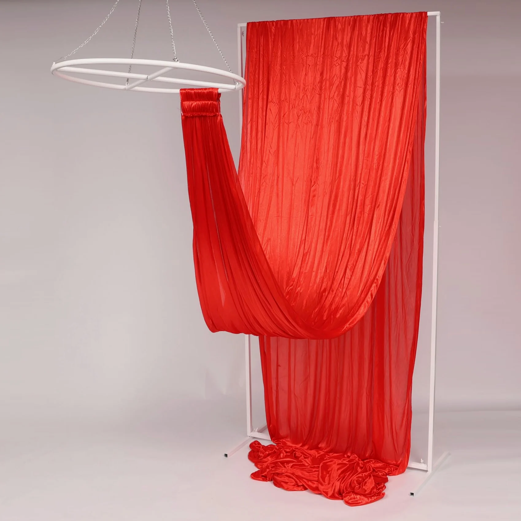 Ceiling Drape Ice Silk Satin - Red (10m) - Image 2