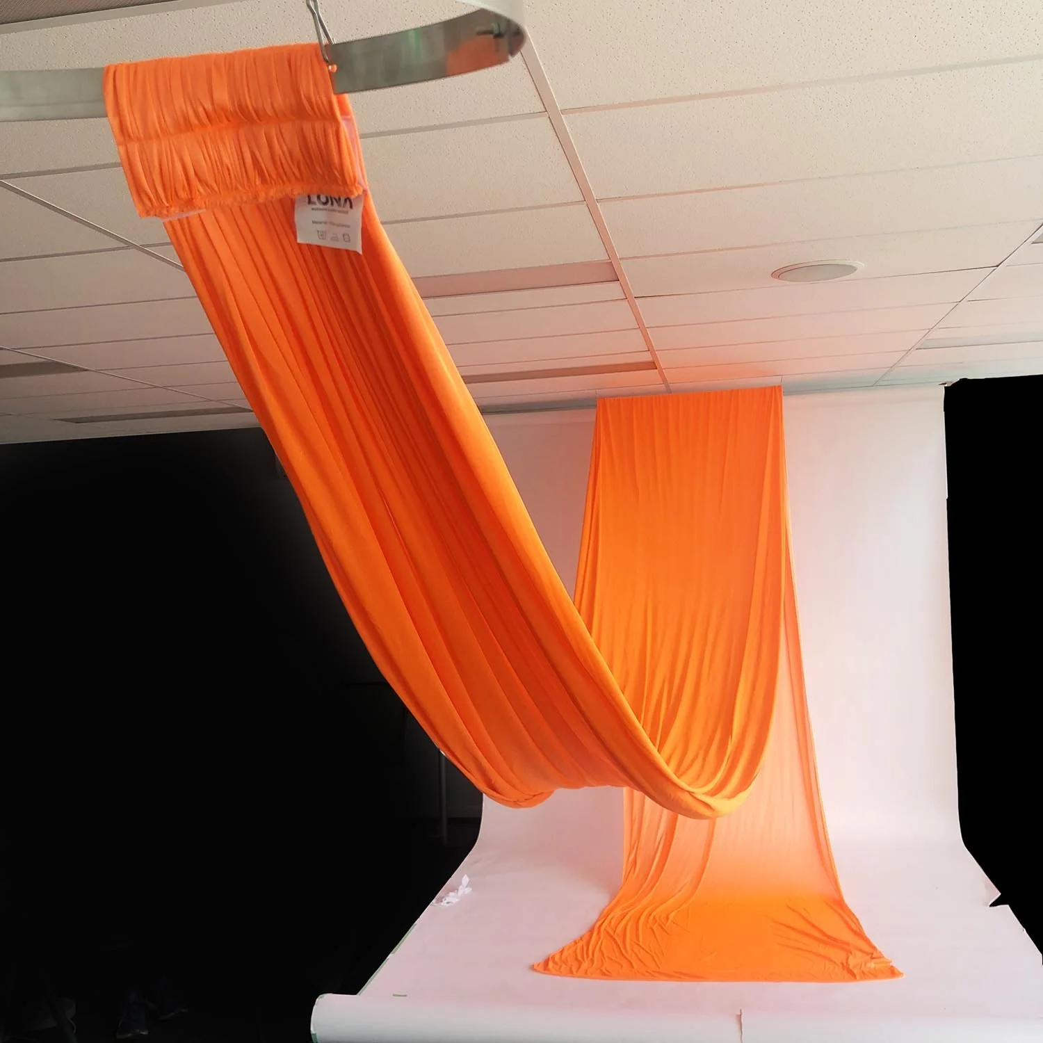 Ceiling Drape Ice Silk Satin - White (10m) - Image 10