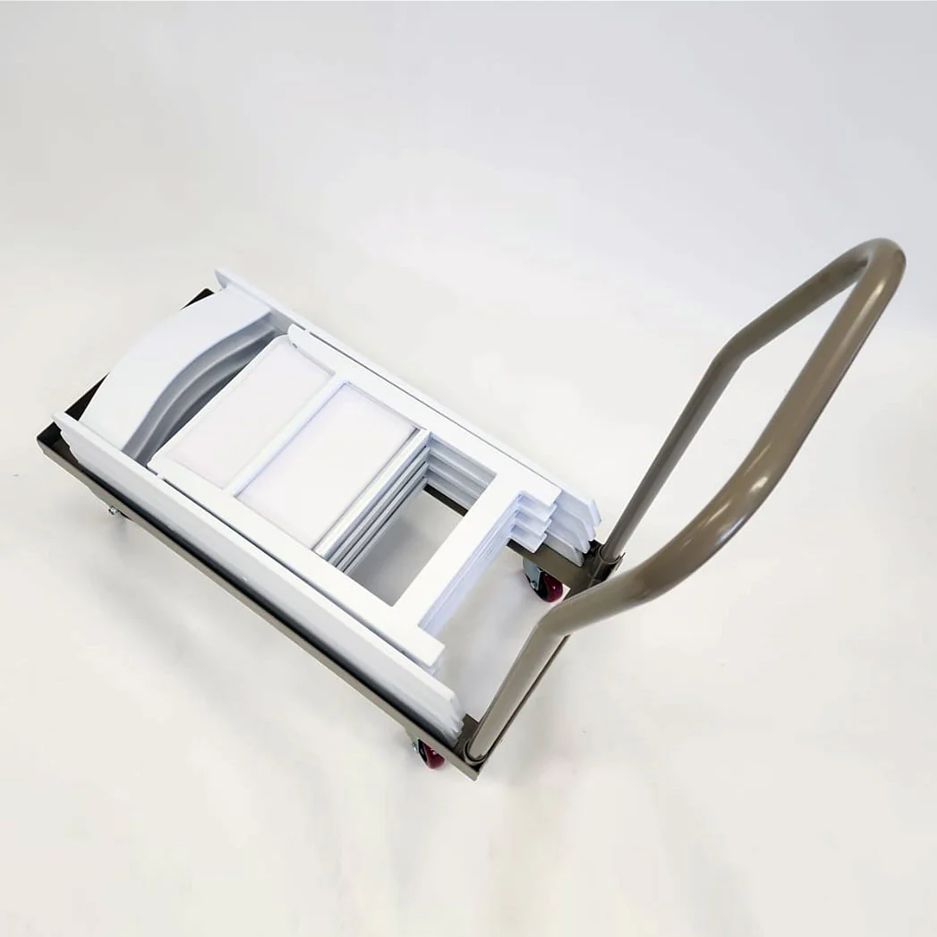 Americana Chair Trolley - Grey - Detachable Handle with Castor Wheels - Image 5