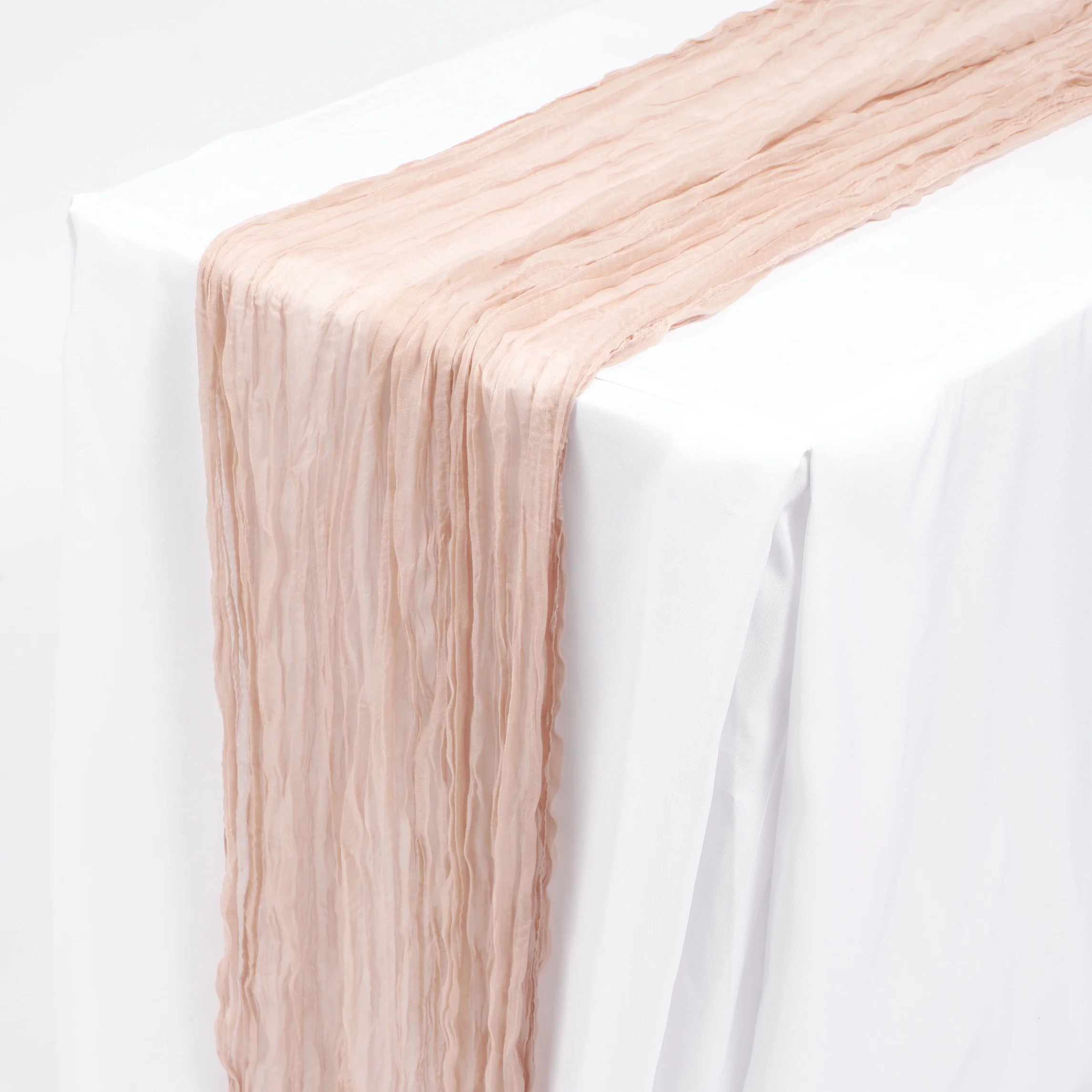 Cheesecloth Table Runner - Nude - Image 3