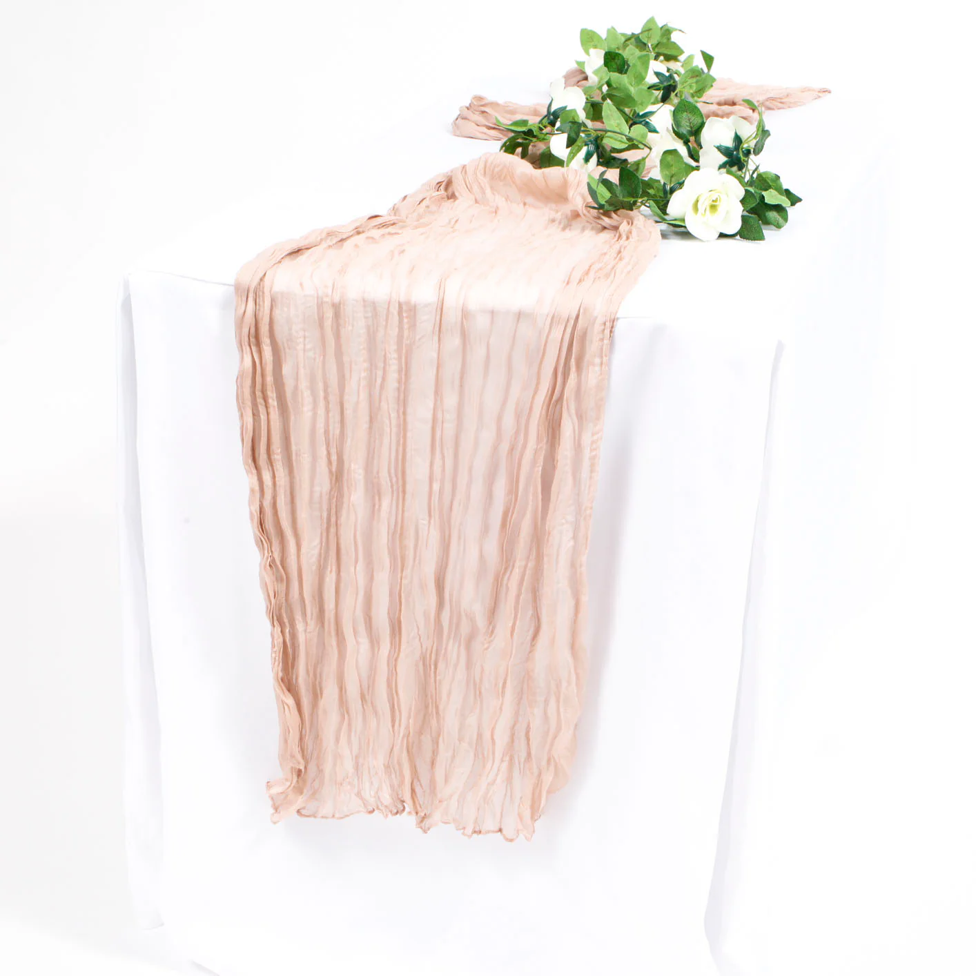 Cheesecloth Table Runner - Nude - Image 4