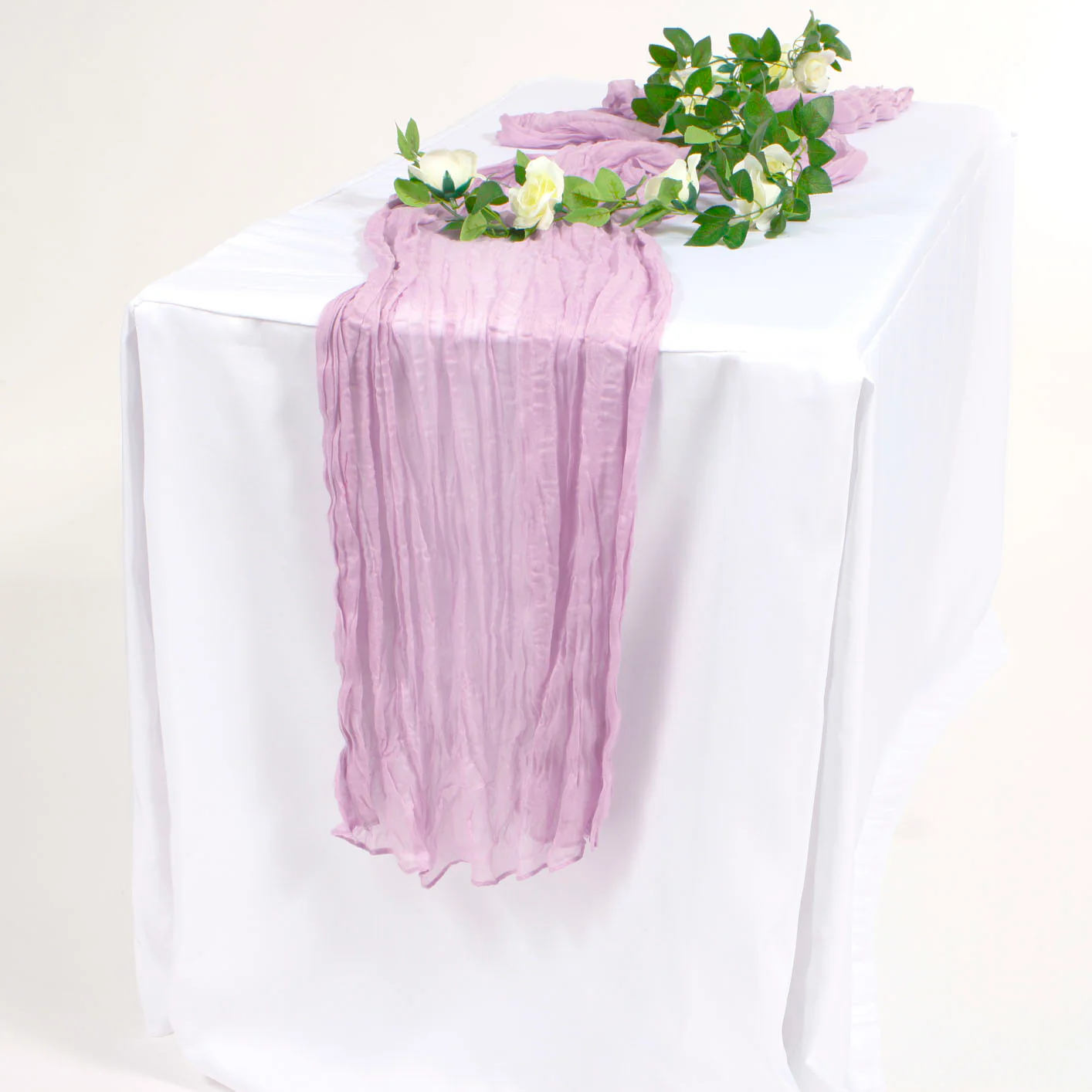 Cheesecloth Table Runner - Lavender - Image 4