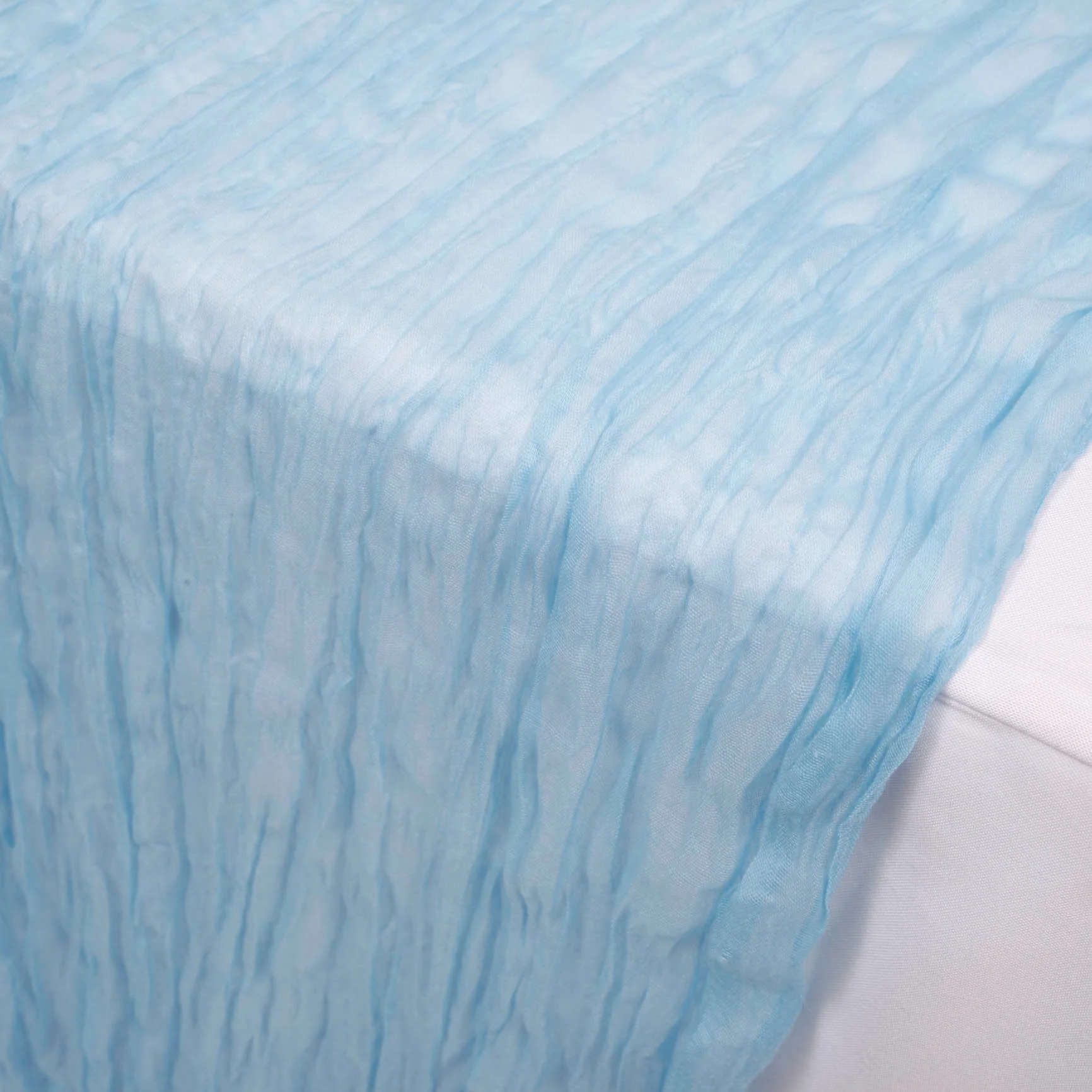Cheesecloth Table Runner - Light Blue - Image 2