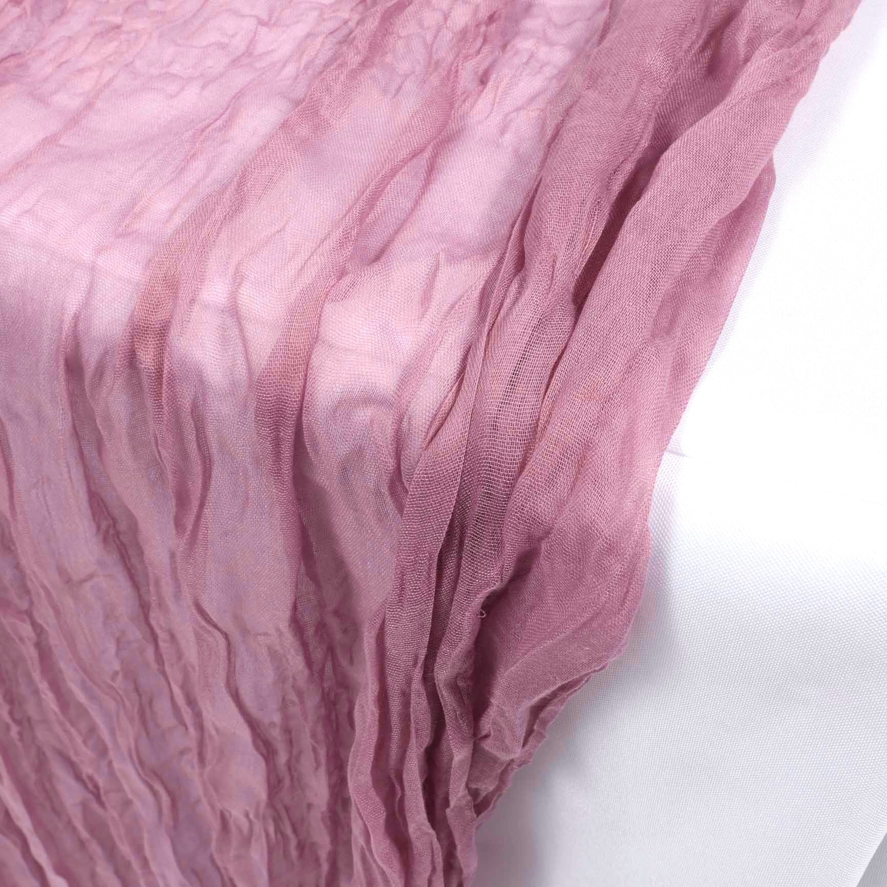 Cheesecloth Table Runner - Mauve - Image 2