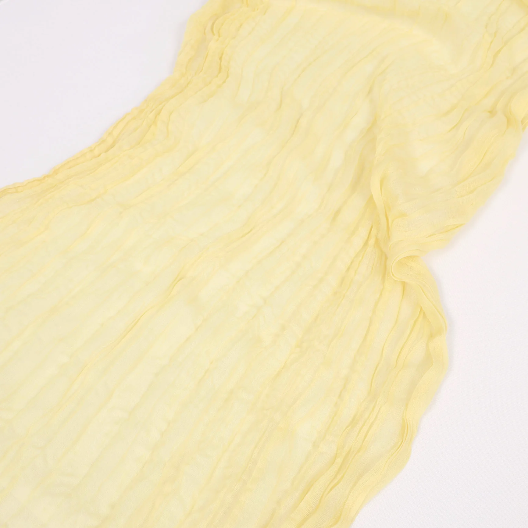 Cheesecloth Table Runner - Pale Yellow - Image 2