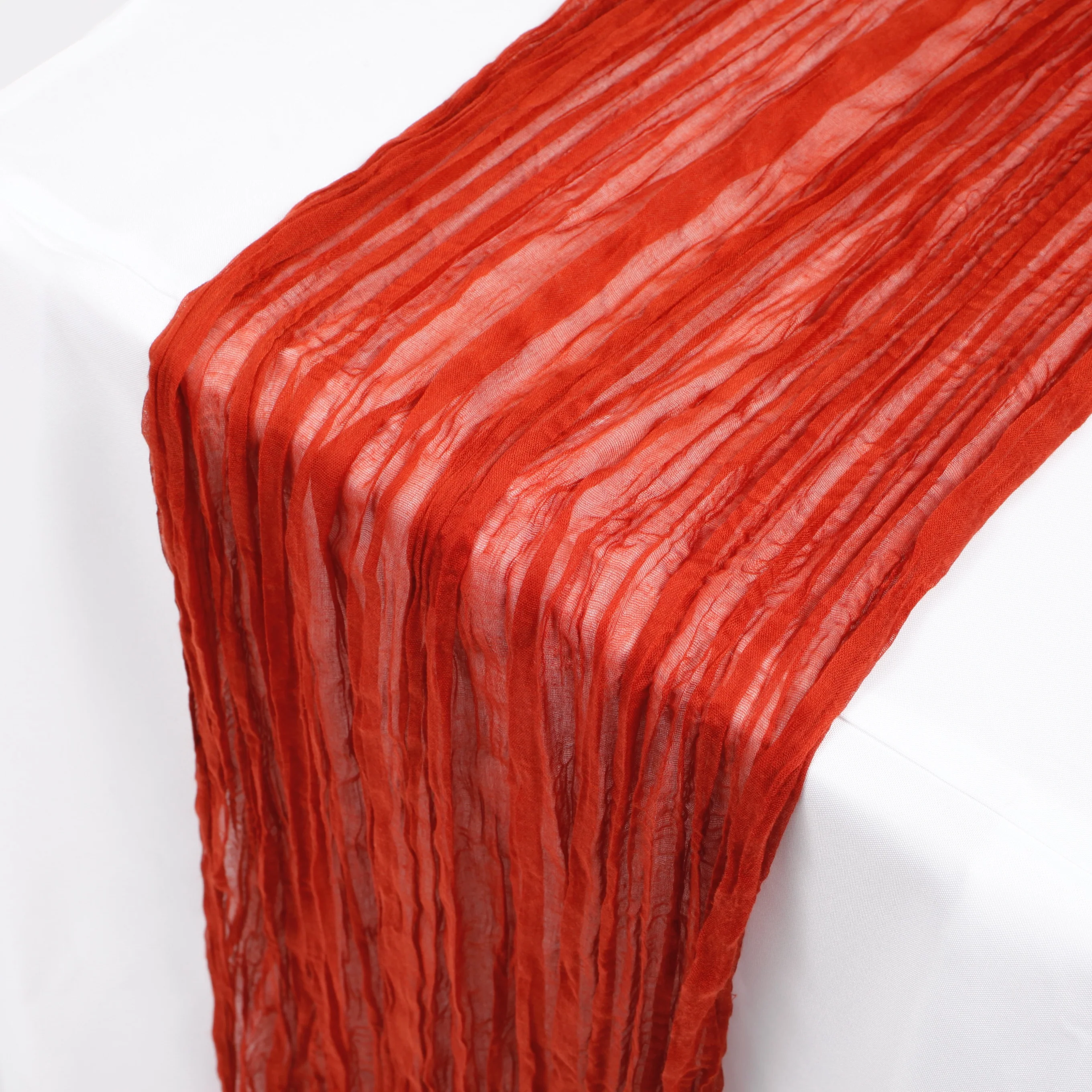 Cheesecloth Table Runner - Rust - Image 2