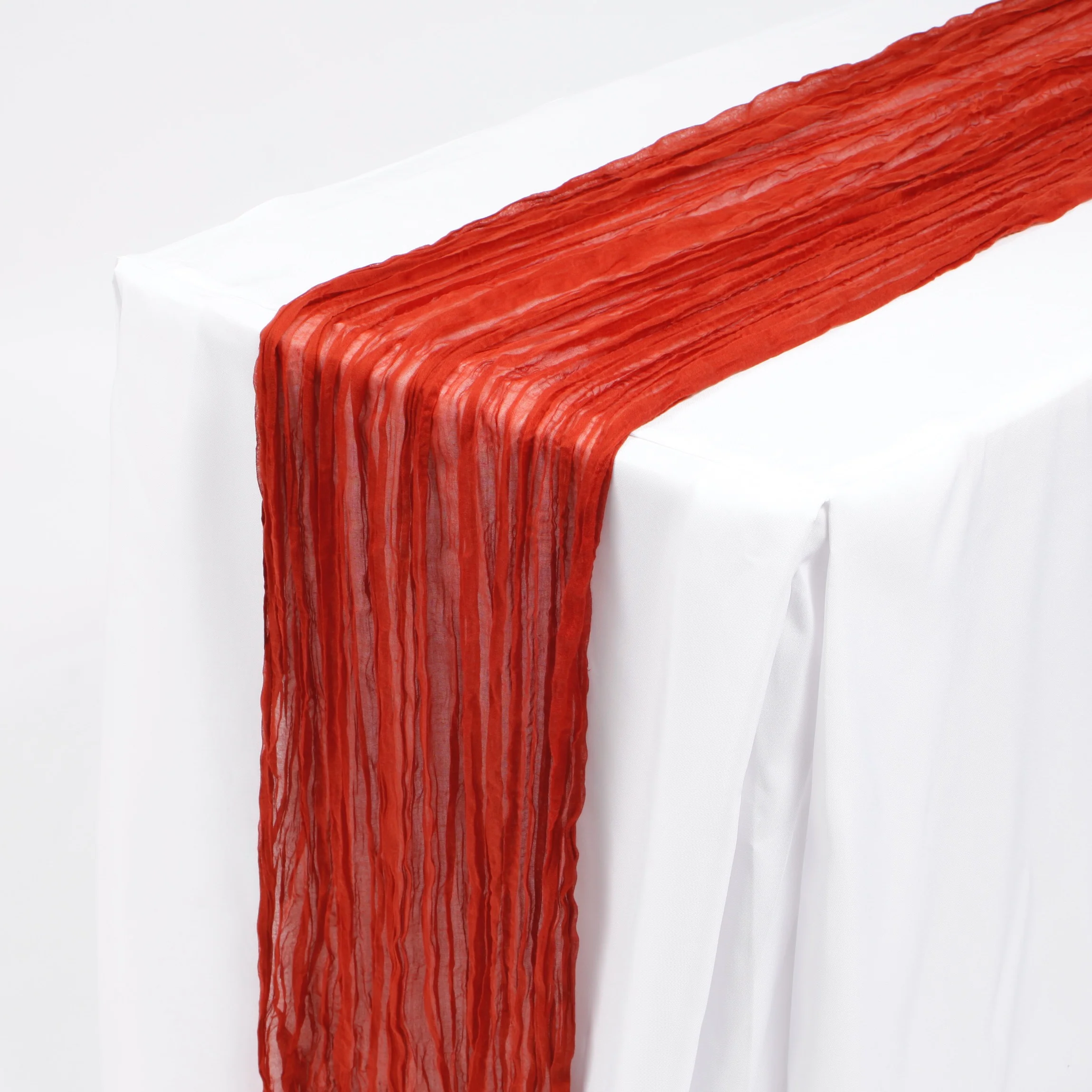 Cheesecloth Table Runner - Rust - Image 3