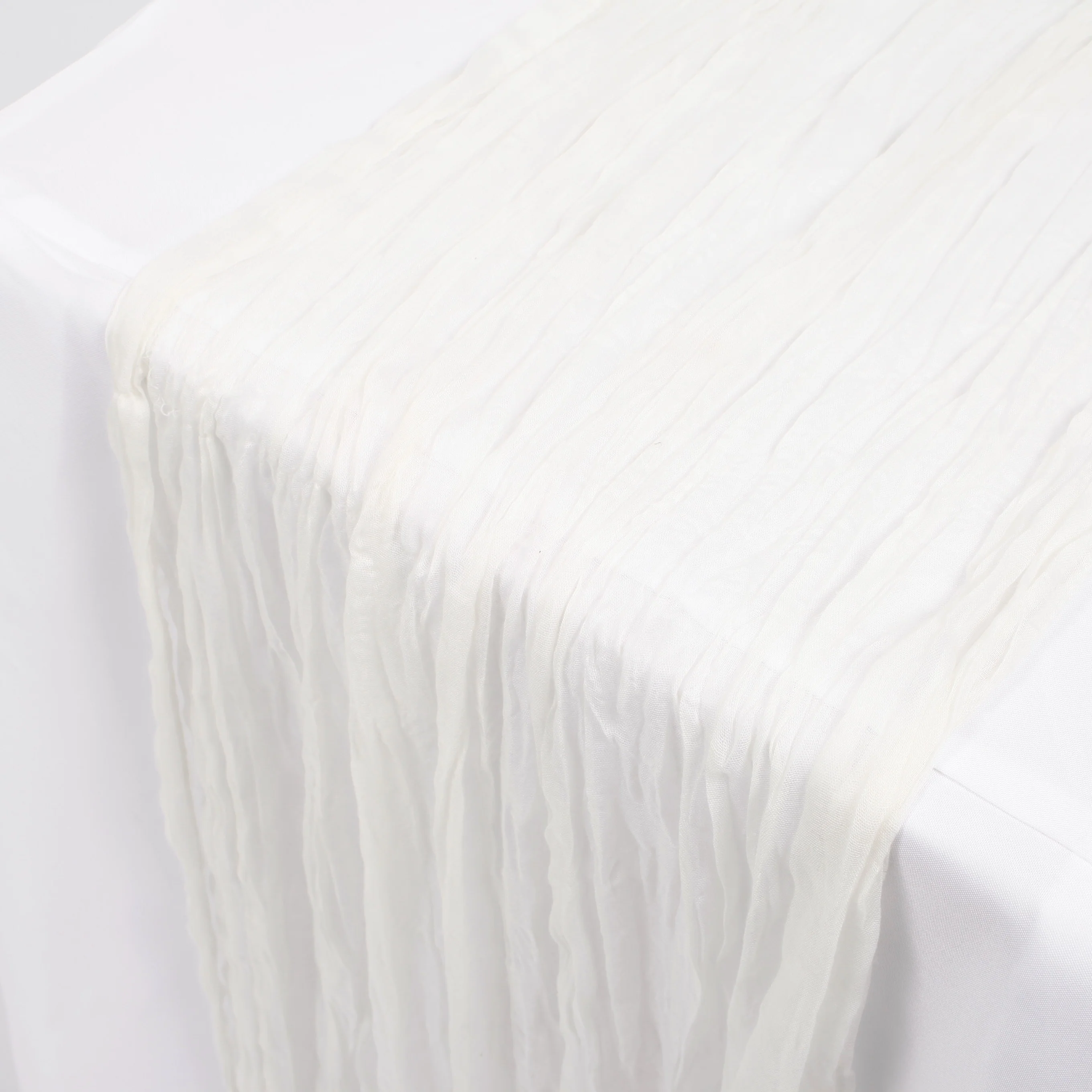 Cheesecloth Table Runner - White - Image 2