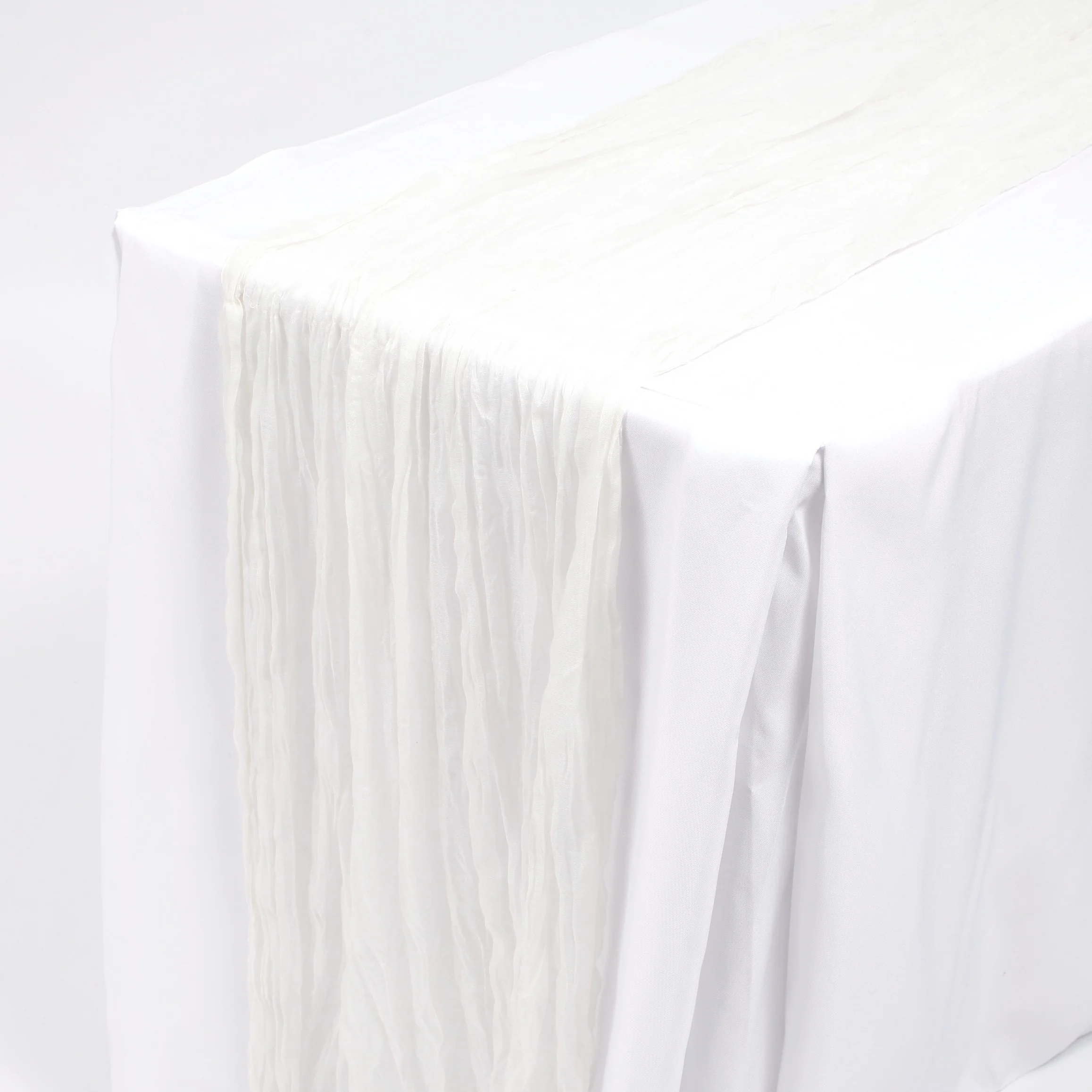 Cheesecloth Table Runner - White - Image 3