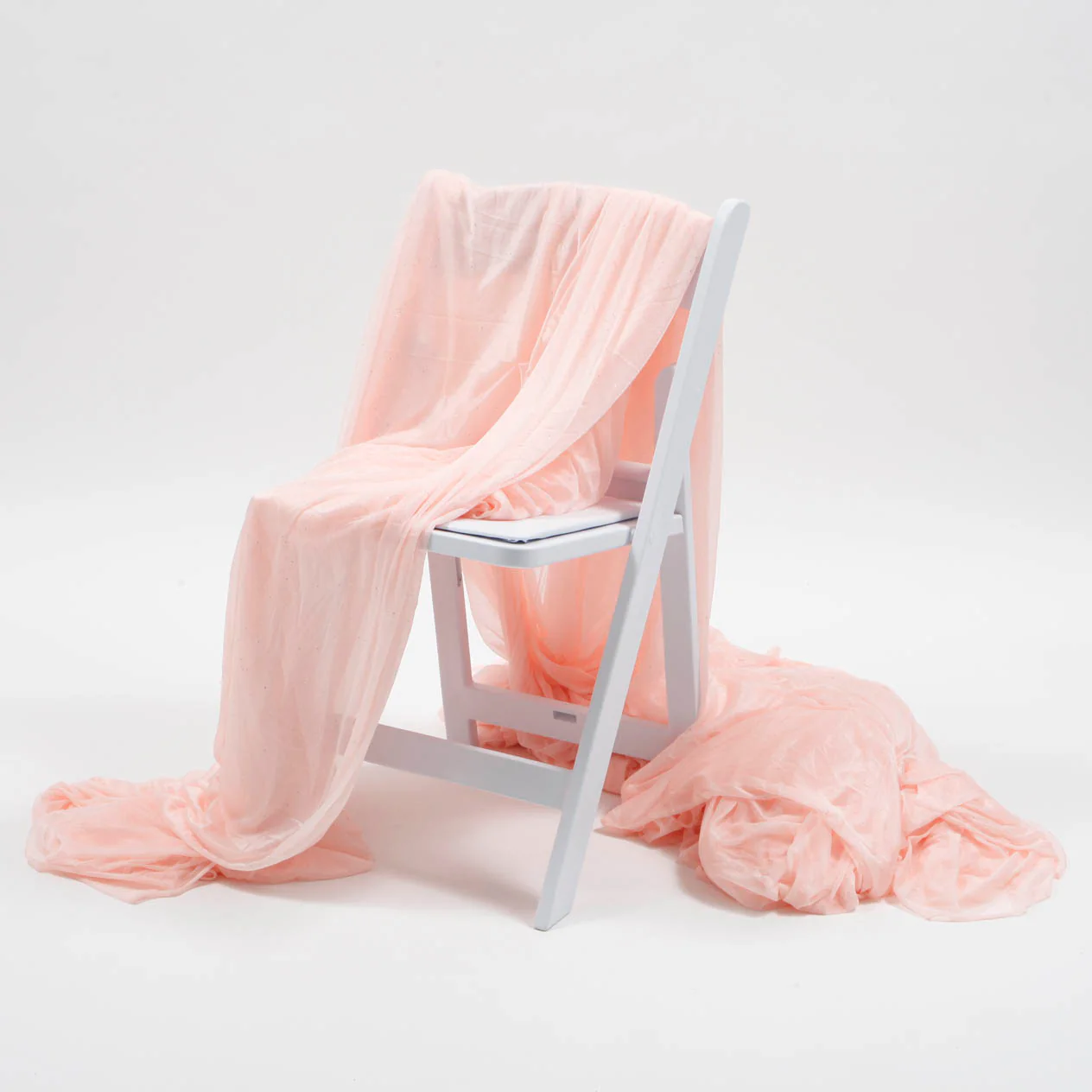 Sheer Stretch Crepe Chiffon Fabric - Blush (1.5x30m) - Image 3