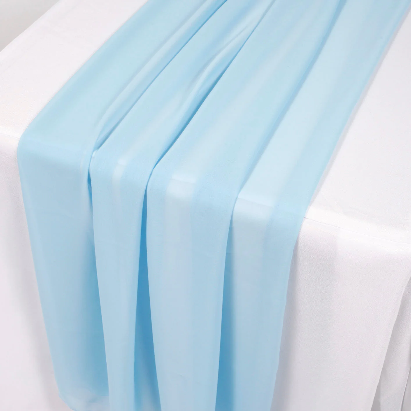 Chiffon Fabric - Light Blue (1.5x10m) - Image 2