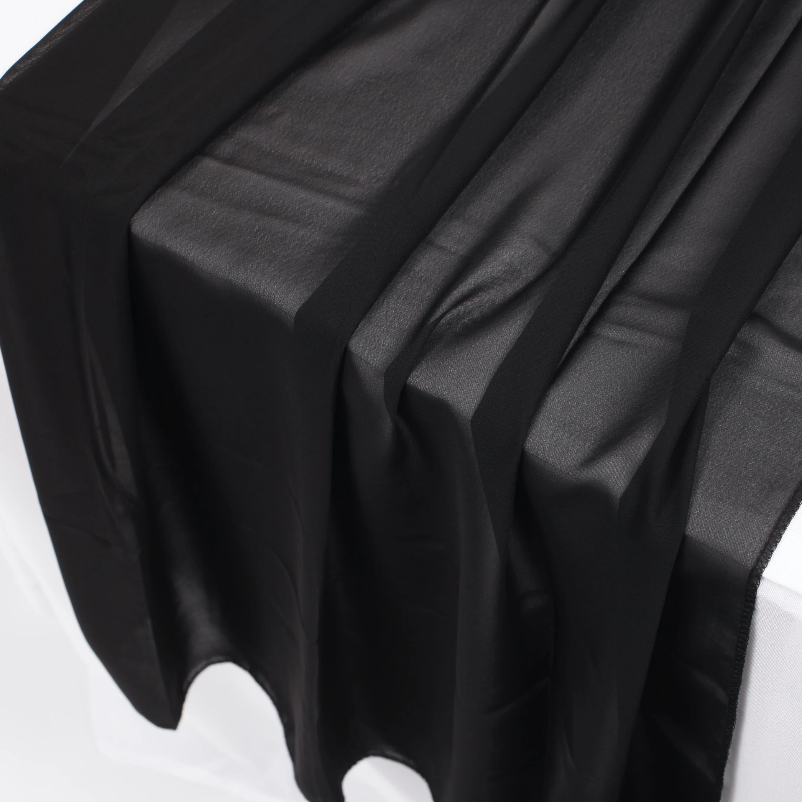 Chiffon Table Runner - Black - Image 2