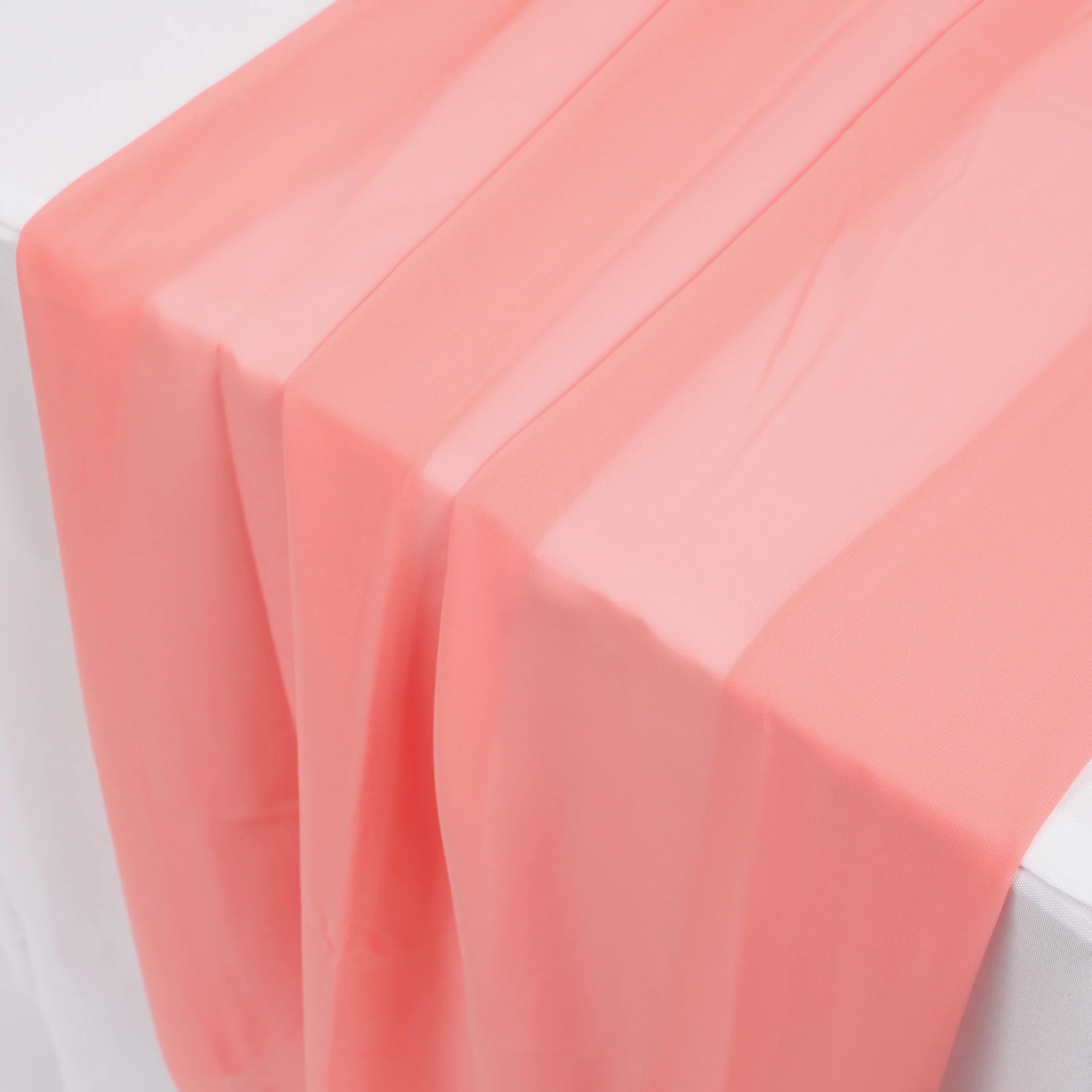 Chiffon Table Runner - Coral - Image 2