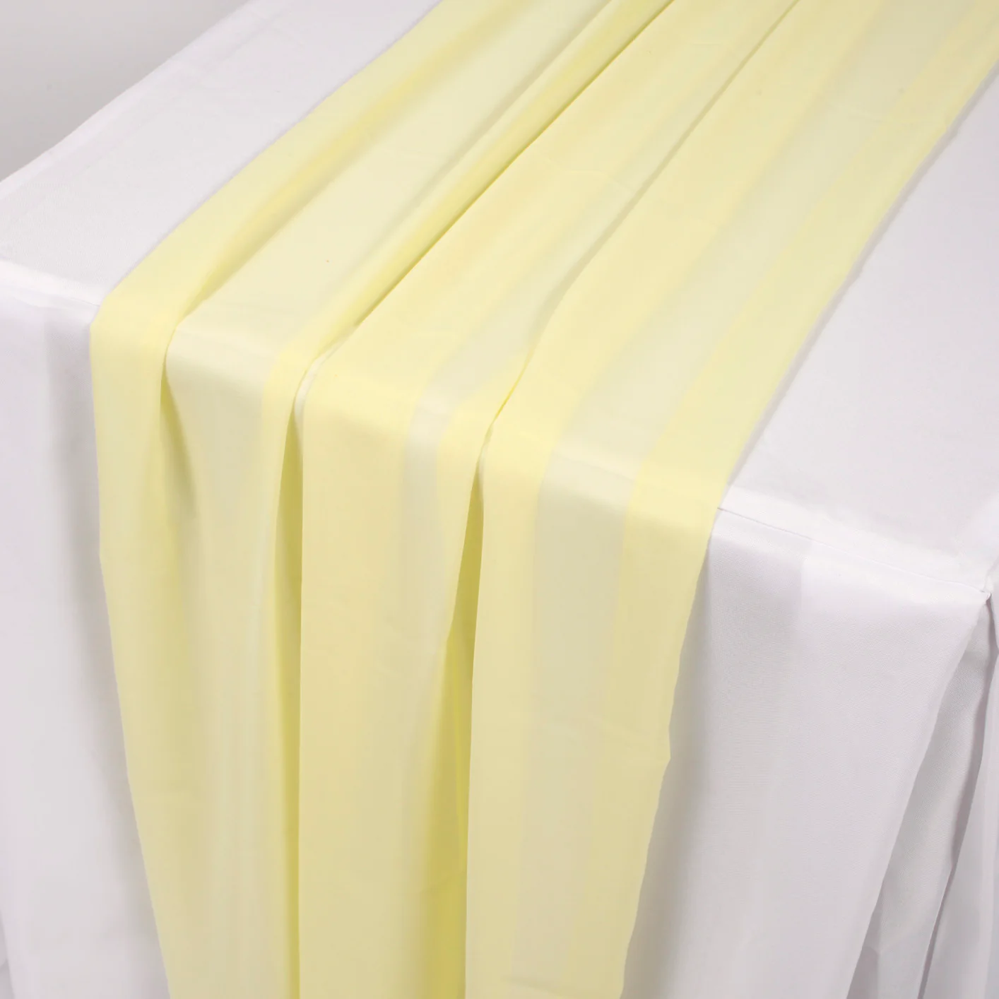 Chiffon Table Runner - Pale Yellow - Image 2