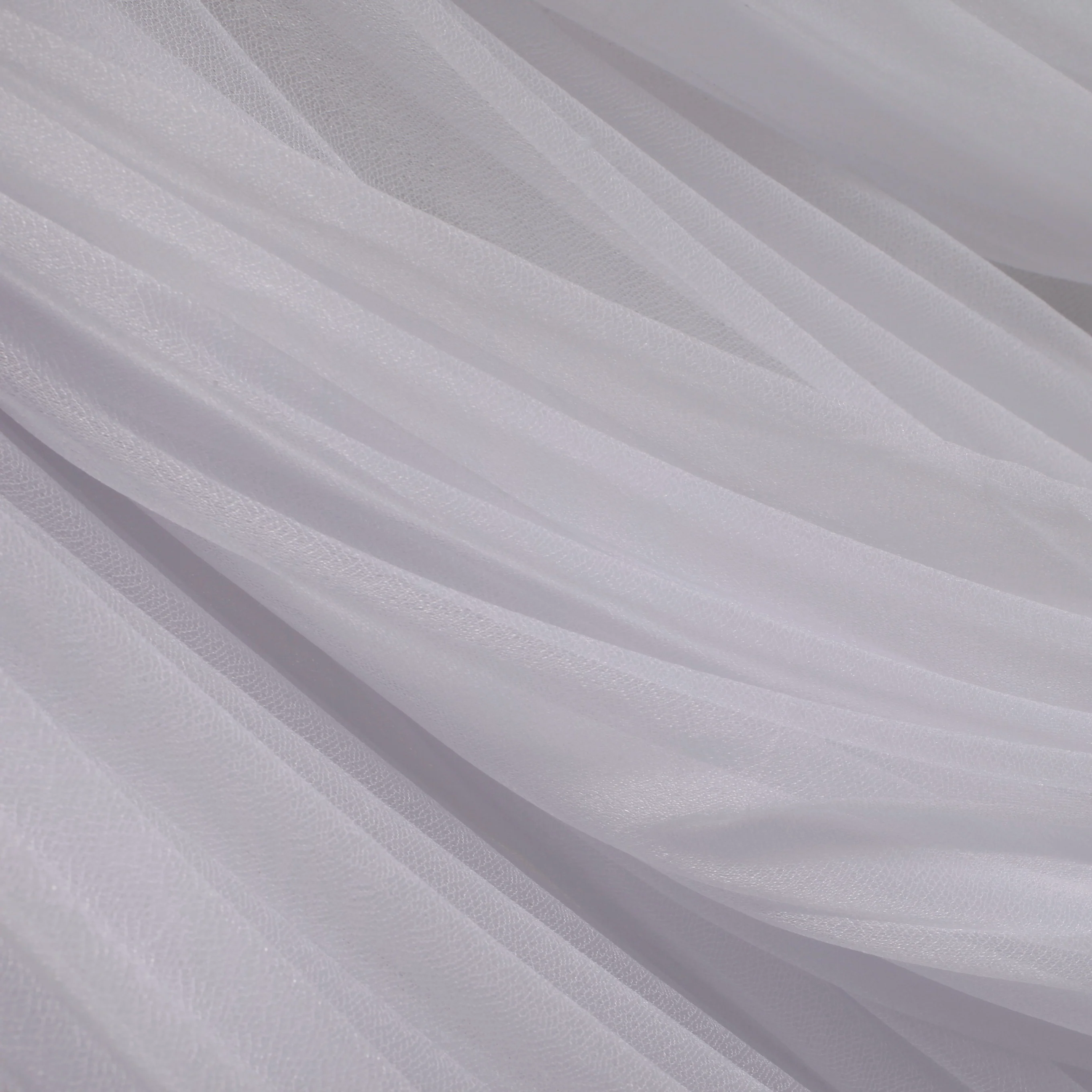 Sheer Stretch Crepe Chiffon Fabric - White (1.6x28m) - Image 5