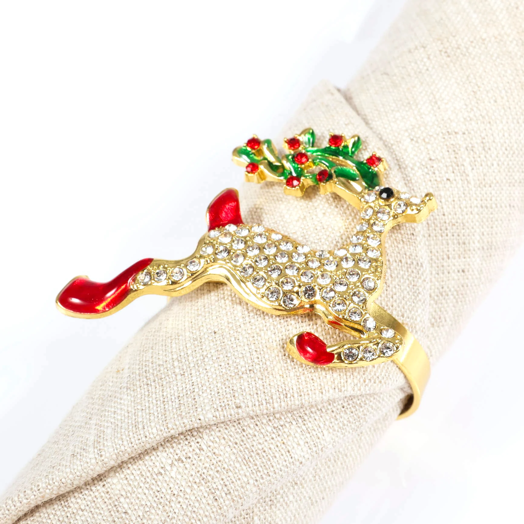 Christmas Napkin Ring - Reindeer - Image 2