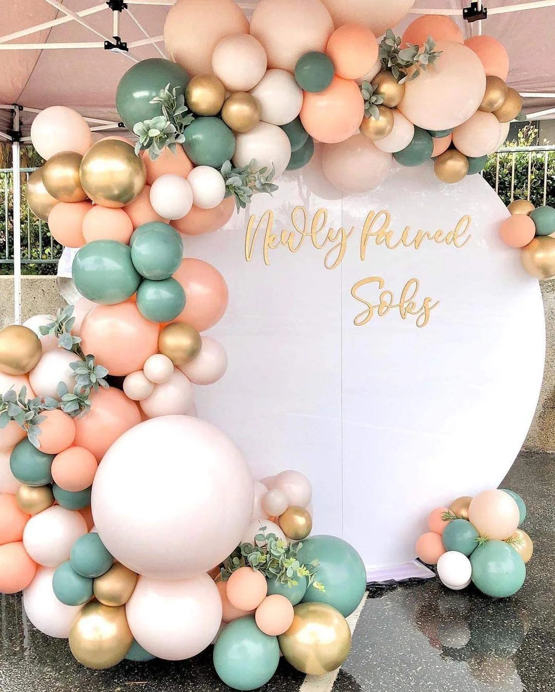 CLEARANCE 126pc Balloon Garland Kit - Sage Green, Peach, Blush Pink