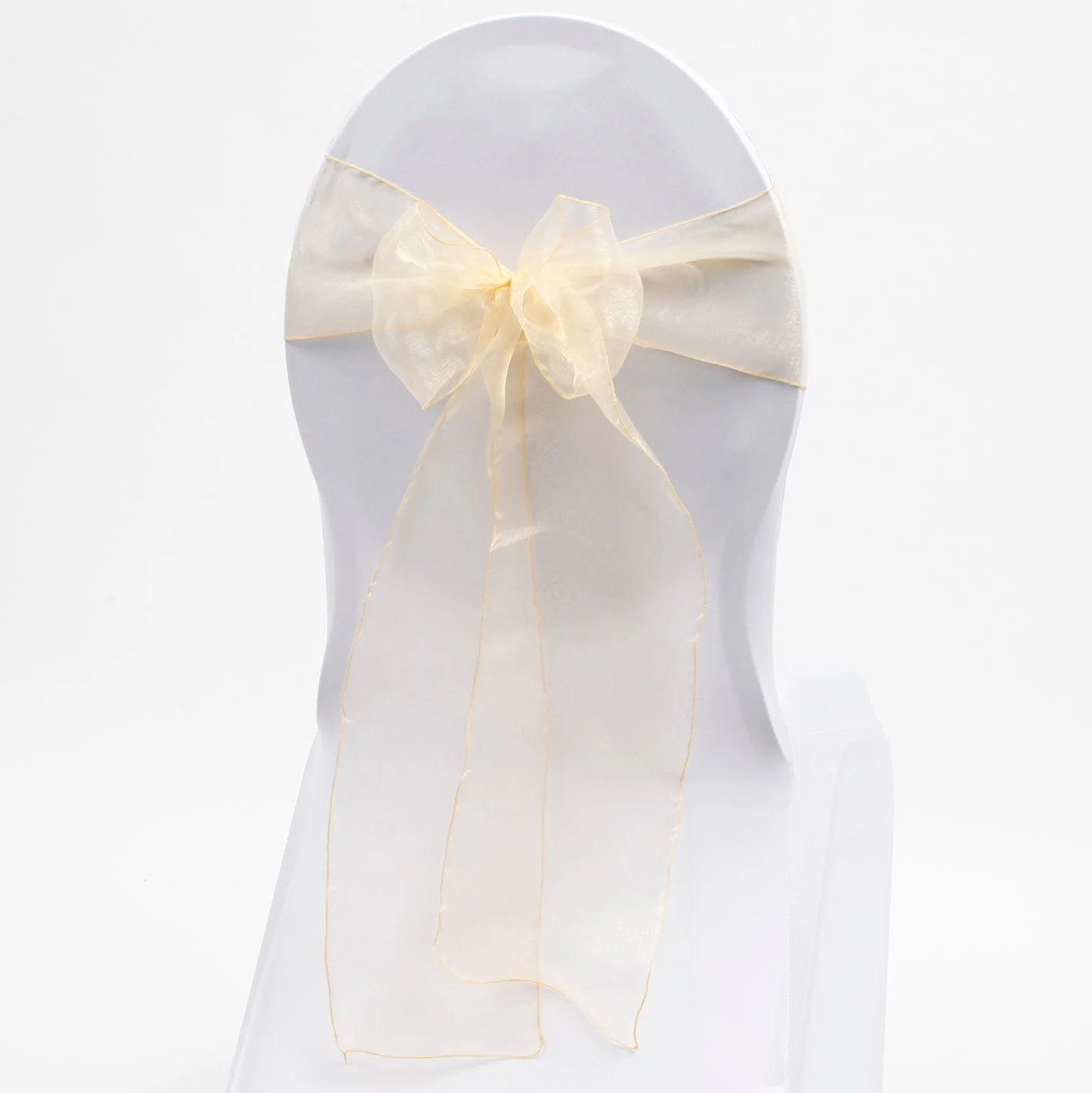 Organza Chair Sashes - Champagne - Image 2