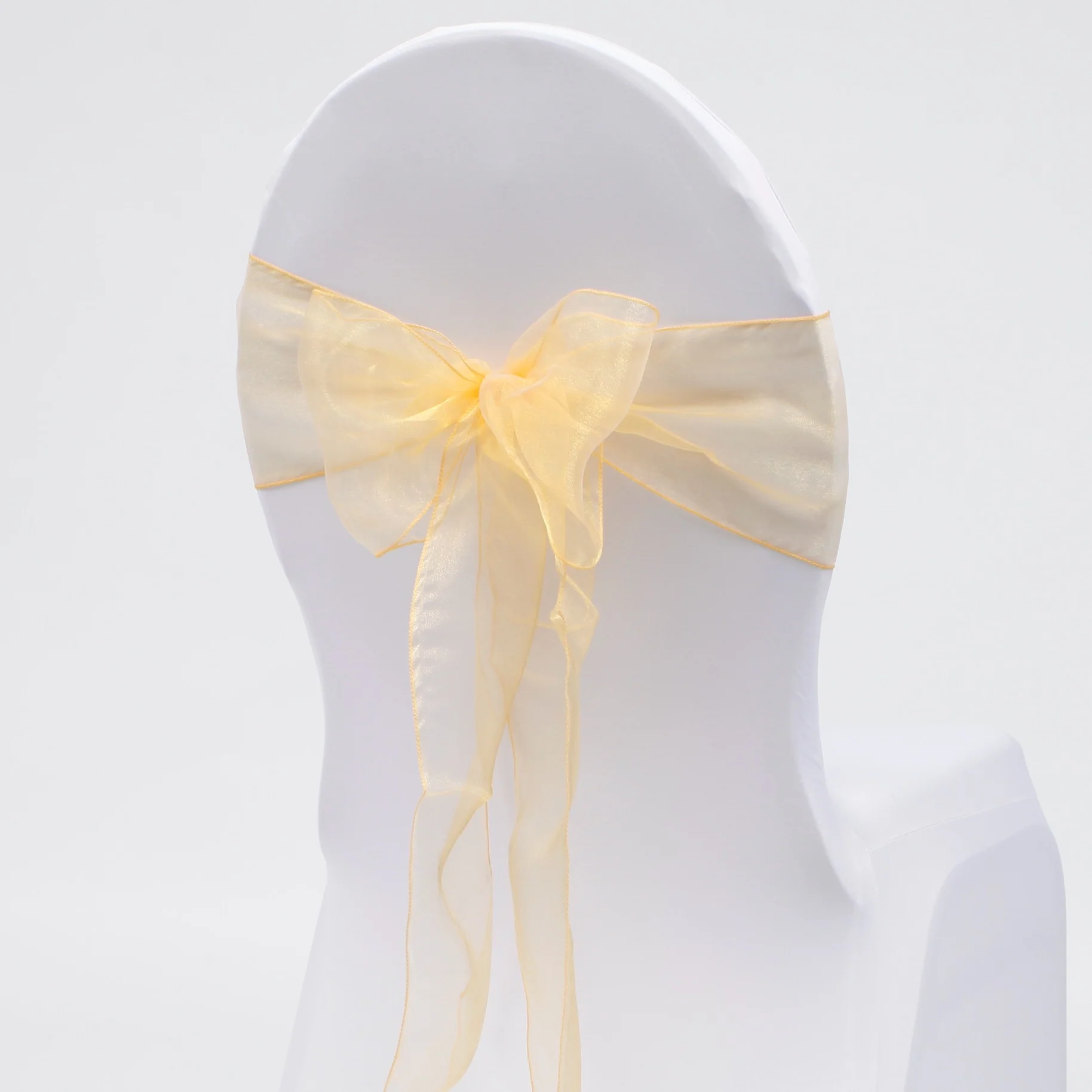 CLEARANCE Organza Chair Sashes - Golden Yellow - Image 2
