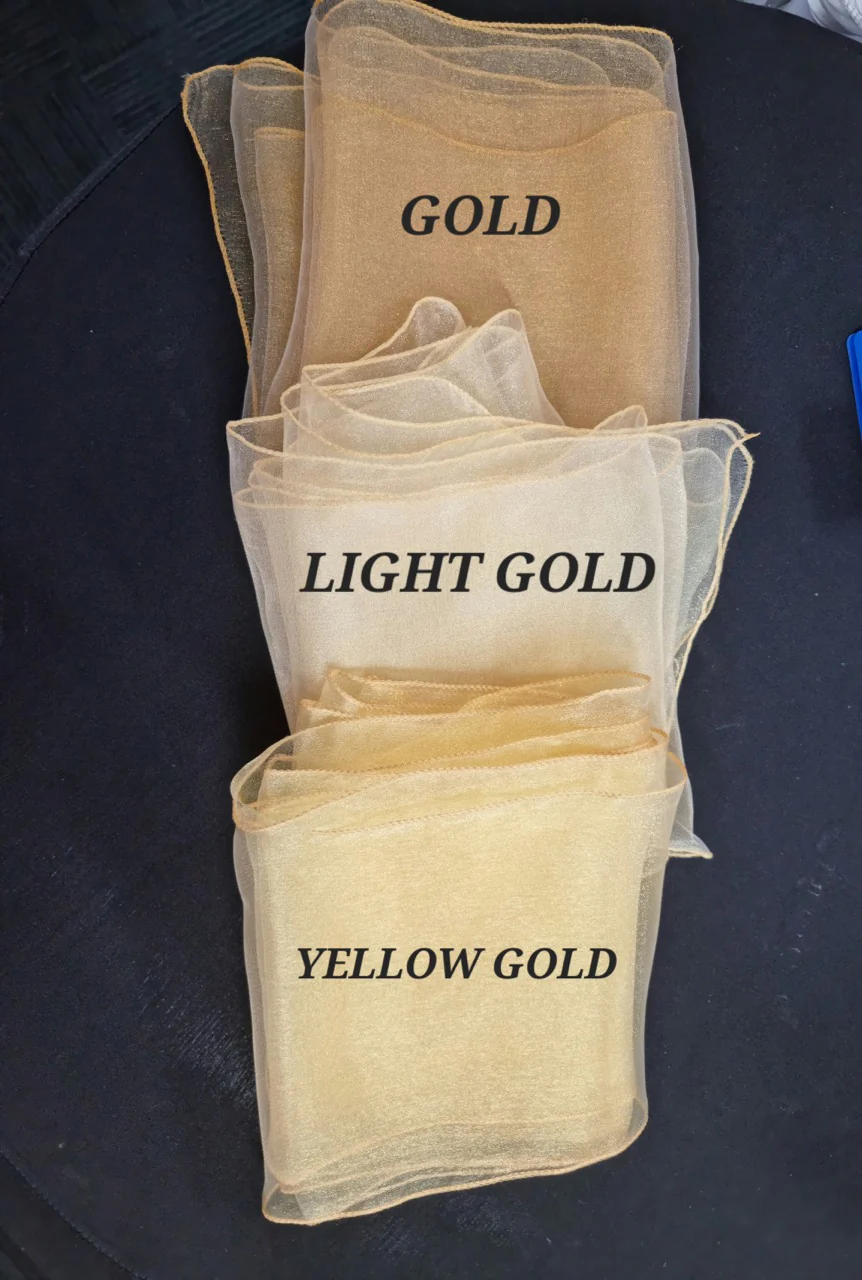CLEARANCE Organza Chair Sashes - Golden Yellow - Image 4
