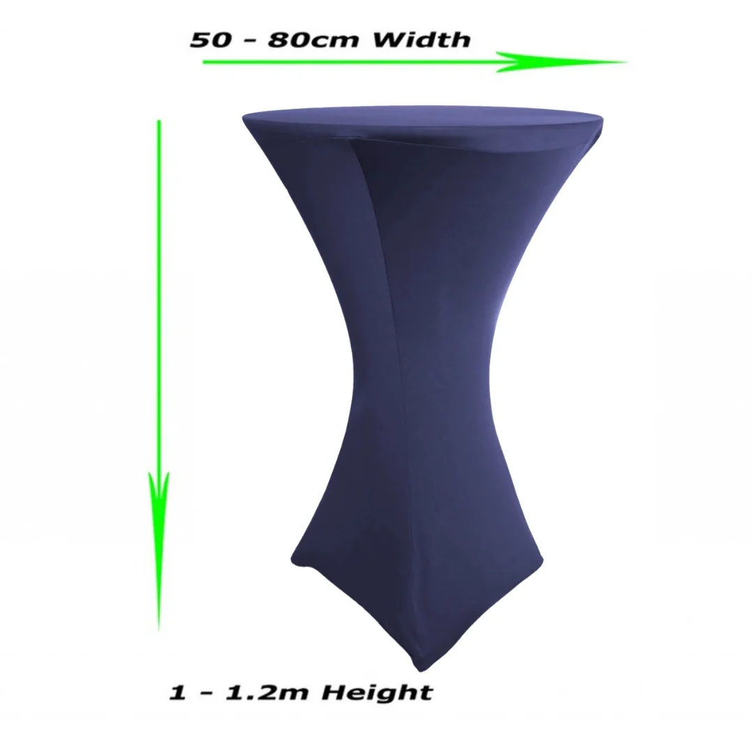 Cocktail Dry Bar Table Cover - Square Base - Navy Blue (70cm) - Image 2