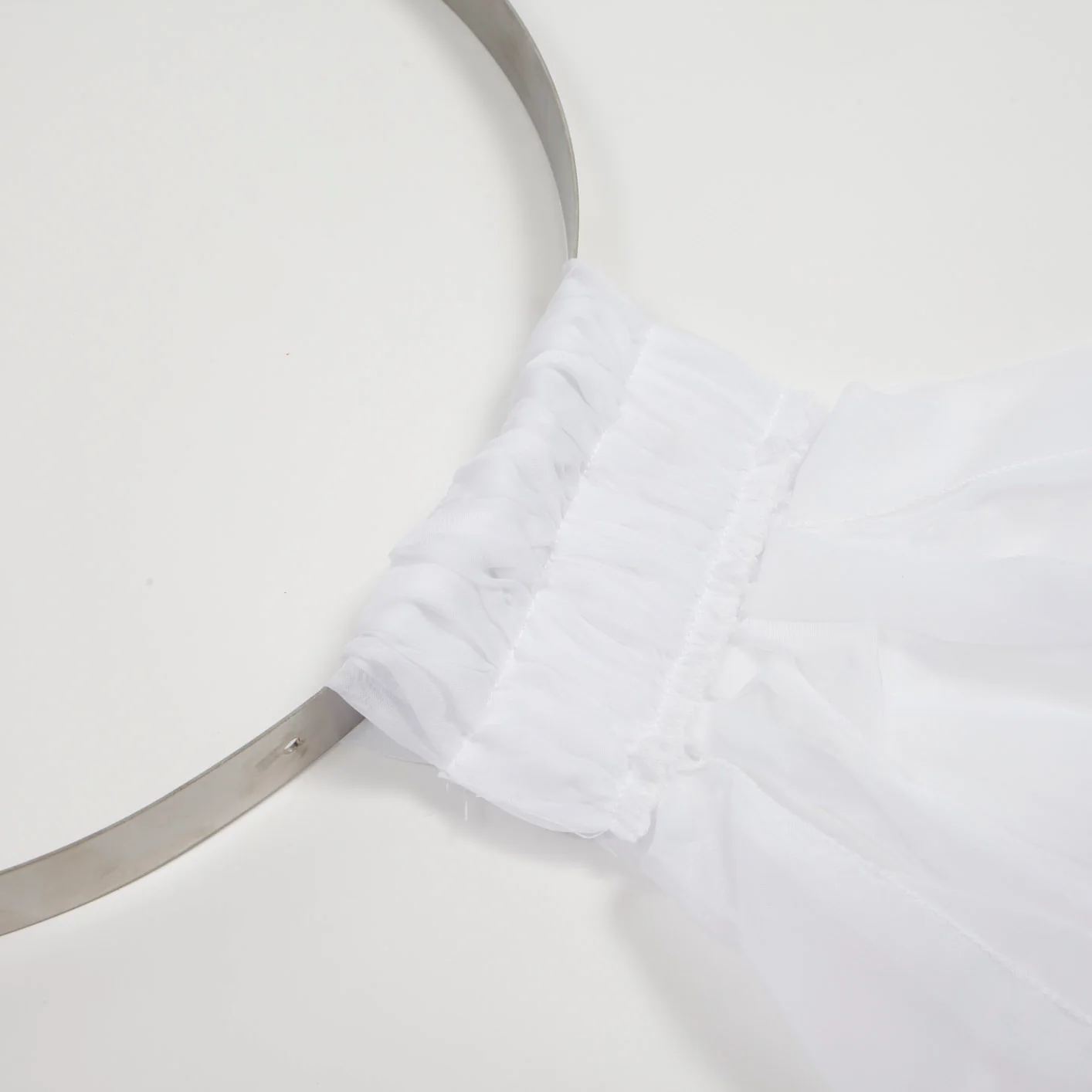 Complete Ceiling Draping Hanging Kit - Acrylic Tubes, Clips, Chains & Fixed White Ring - Image 10