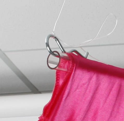 Complete Ceiling Draping Hanging Kit - Acrylic Tubes, Clips, Chains & Fixed White Ring - Image 3