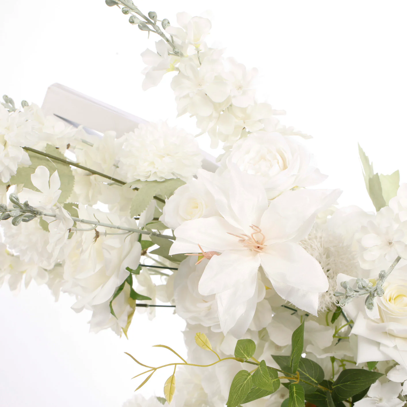 Crescent Arch Flower Frame PACKAGE - White (2pc) - Image 12