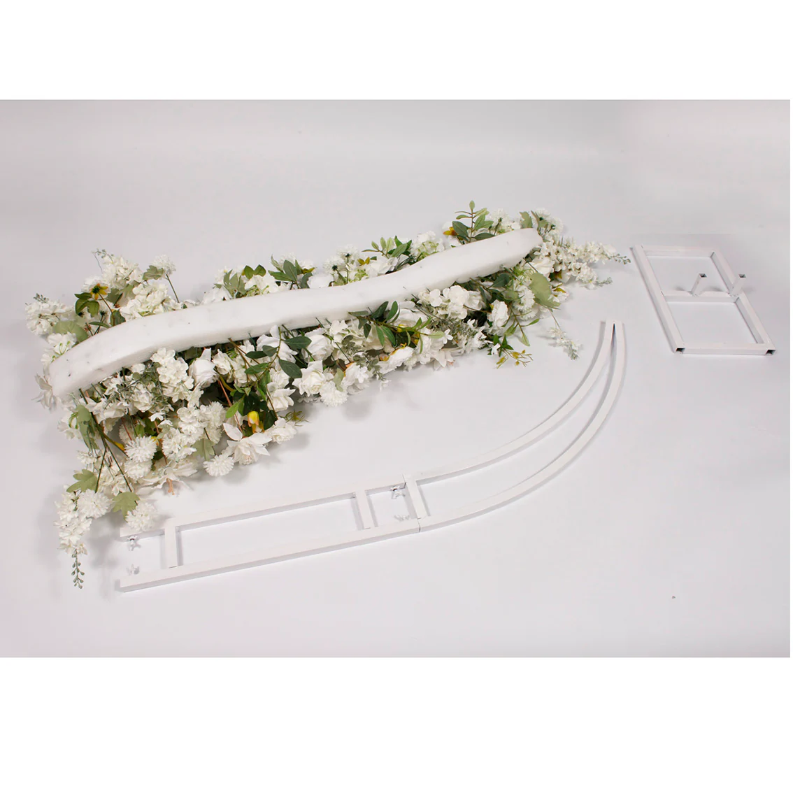Crescent Arch Flower Frame PACKAGE - White (2pc) - Image 7