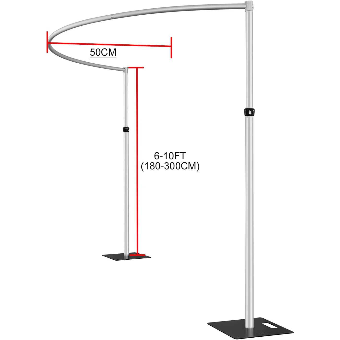Curved Crossbar for Backdrop Stand - Pipe and Drape (3m wide) - Image 7