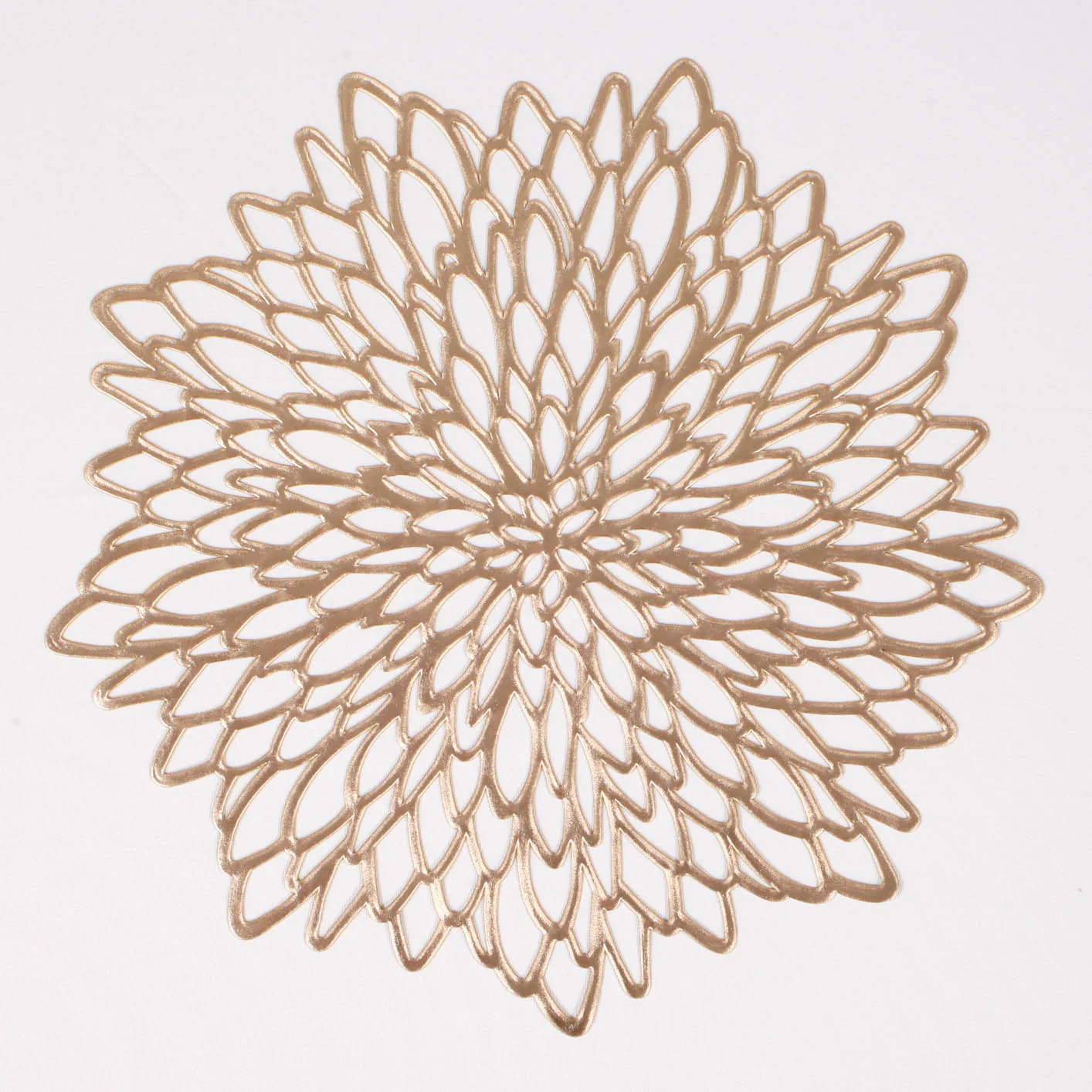 Decorative Floral Placemats - Metallic Gold