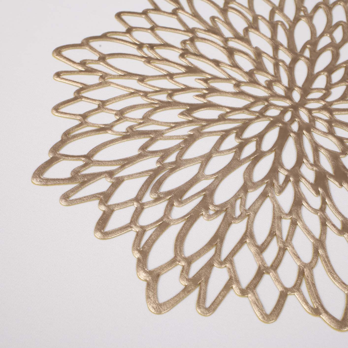 Decorative Floral Placemats - Metallic Gold - Image 2