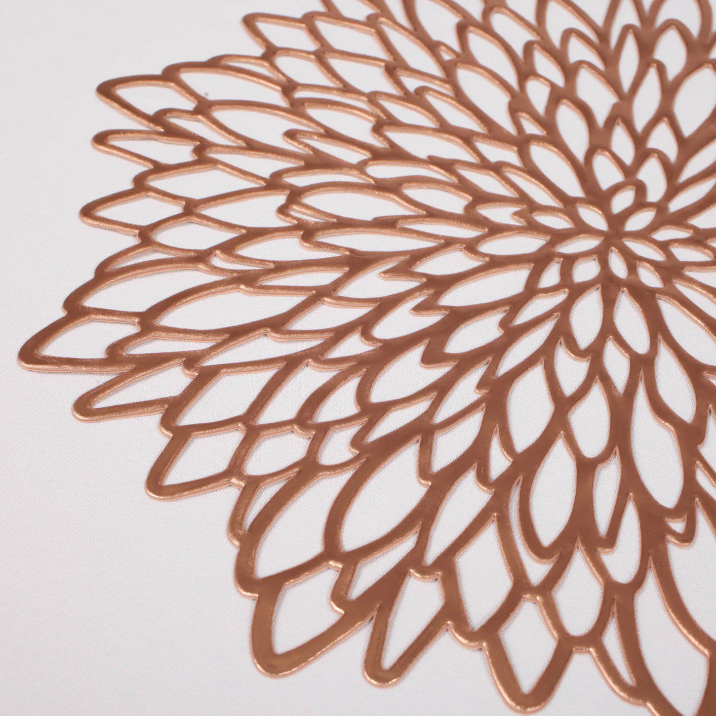 Decorative Floral Placemats - Metallic Rose Gold - Image 2