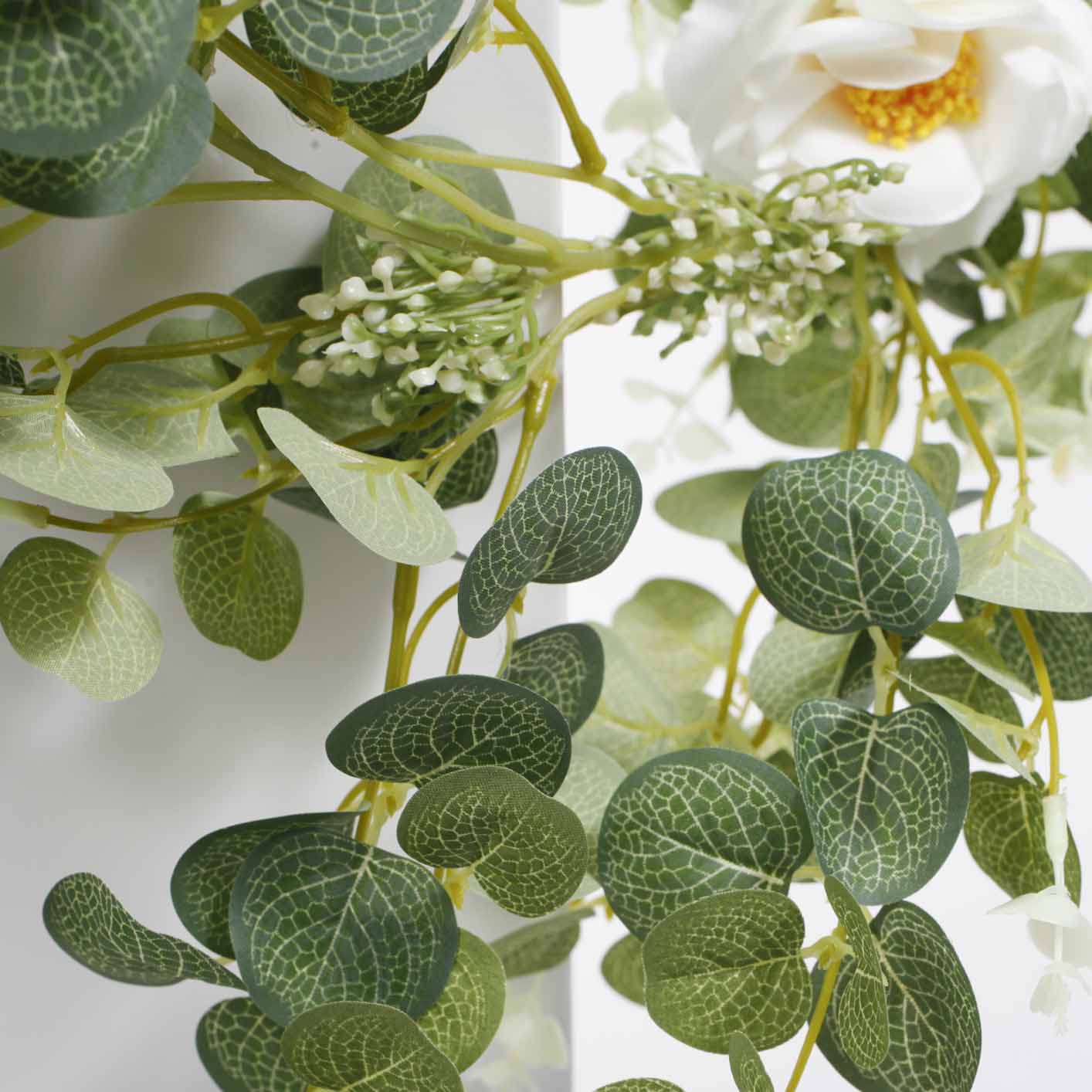 Silver Dollar Eucalyptus & Rose Garland - Thick (2m) - Image 5