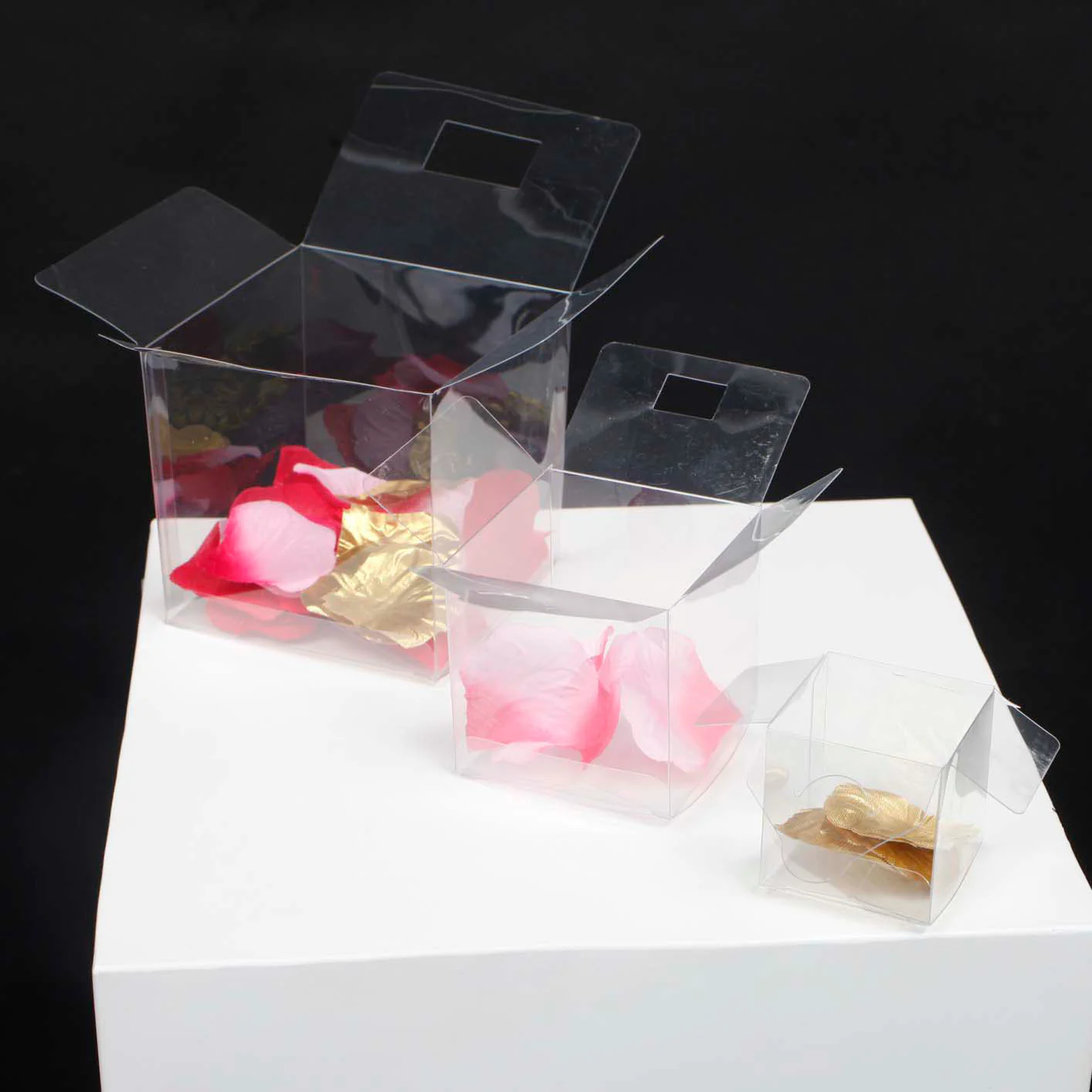 CLEARANCE Favour Bomboniere Gift Box - Clear (5cm) - Image 4